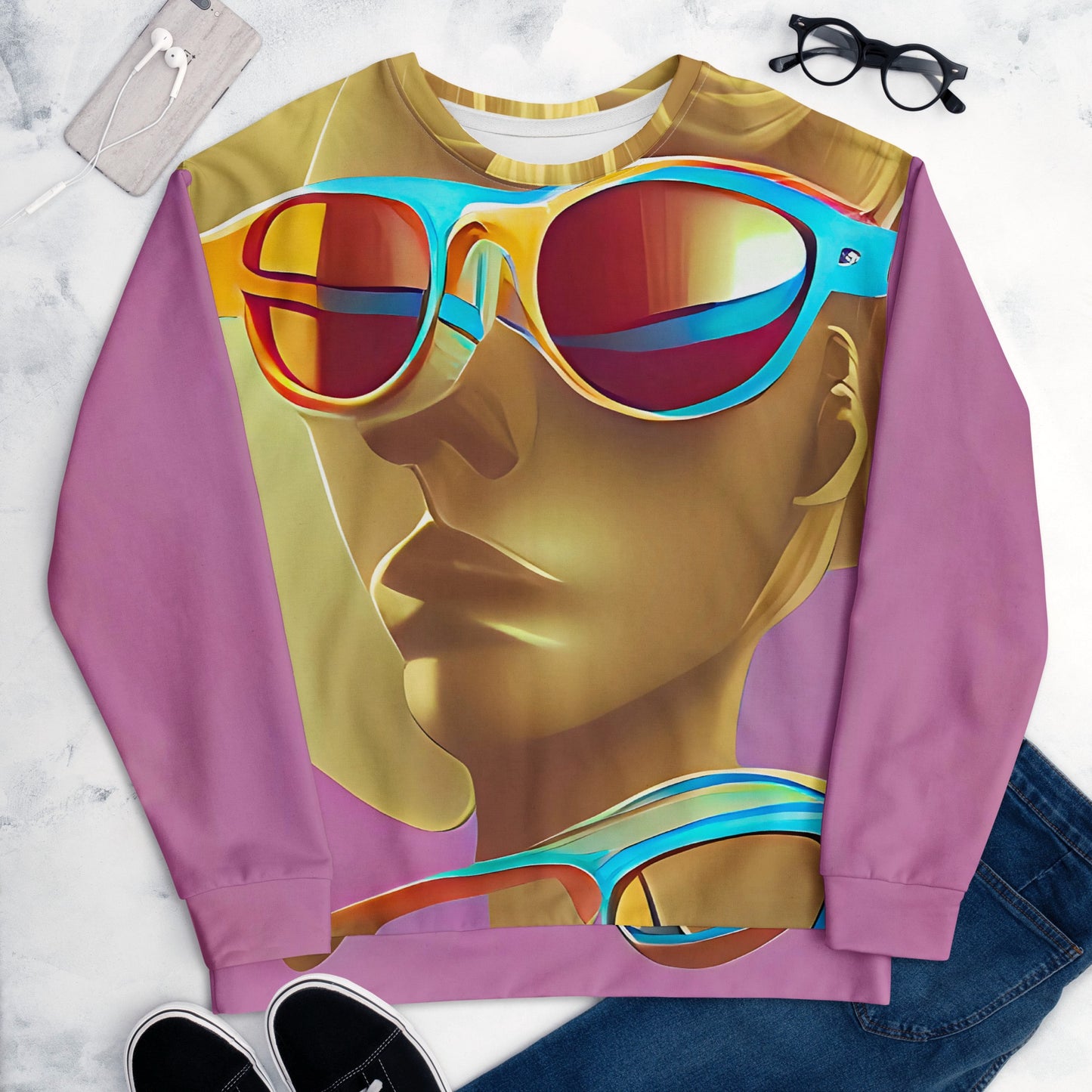 Retro Cool Pink - Womens Sweatshirt - iSAW Company
