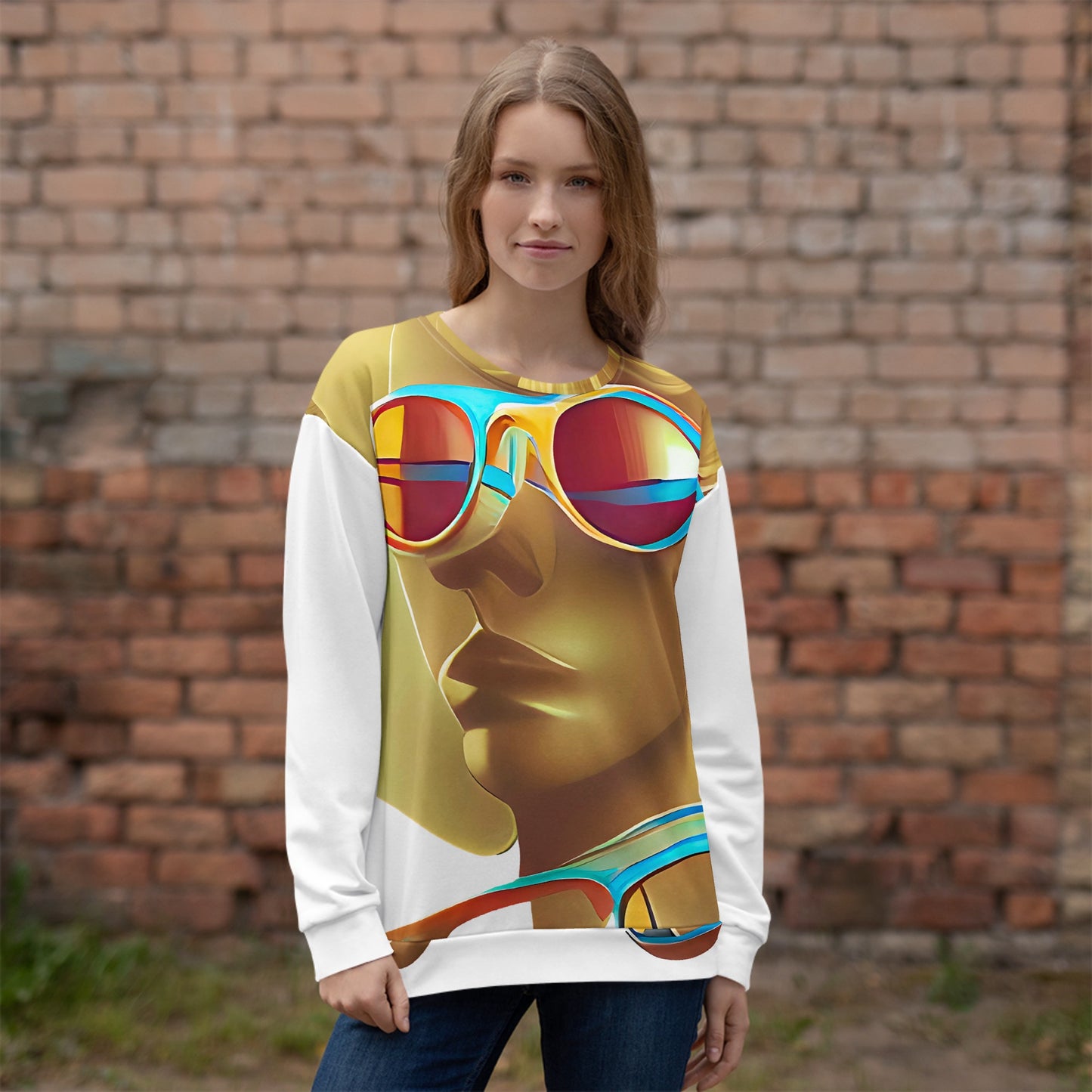 Retro Cool White - Womens Sweatshirt - iSAW Company