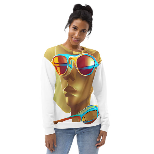 Retro Cool White - Womens Sweatshirt - iSAW Company