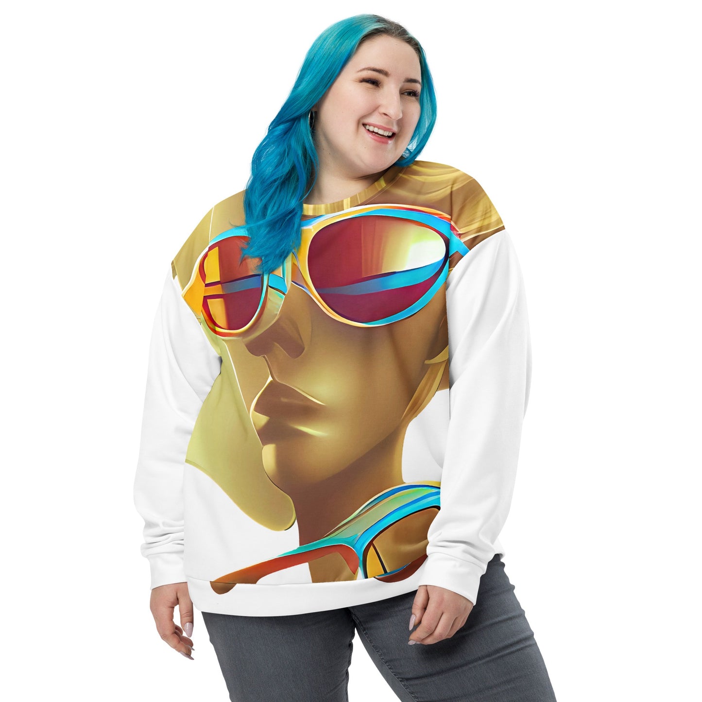 Retro Cool White - Womens Sweatshirt - iSAW Company