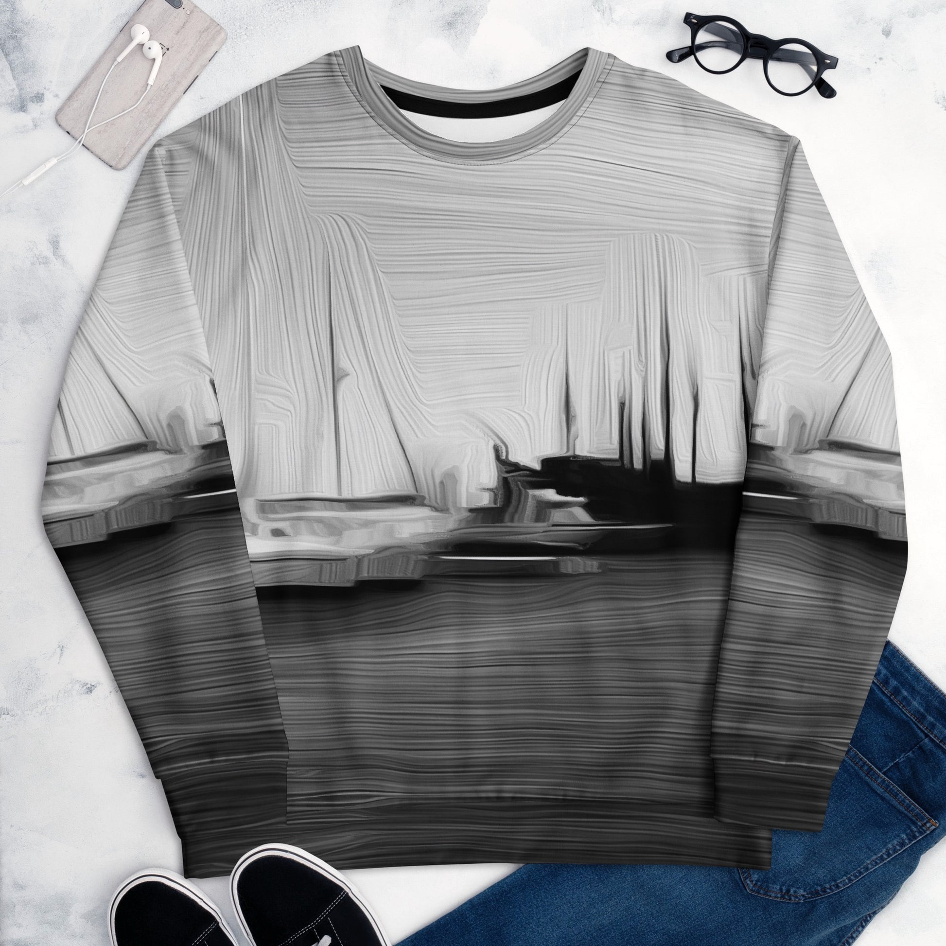 The Sleeping Yachts (at Night) - Unisex Sweatshirt - iSAW Company
