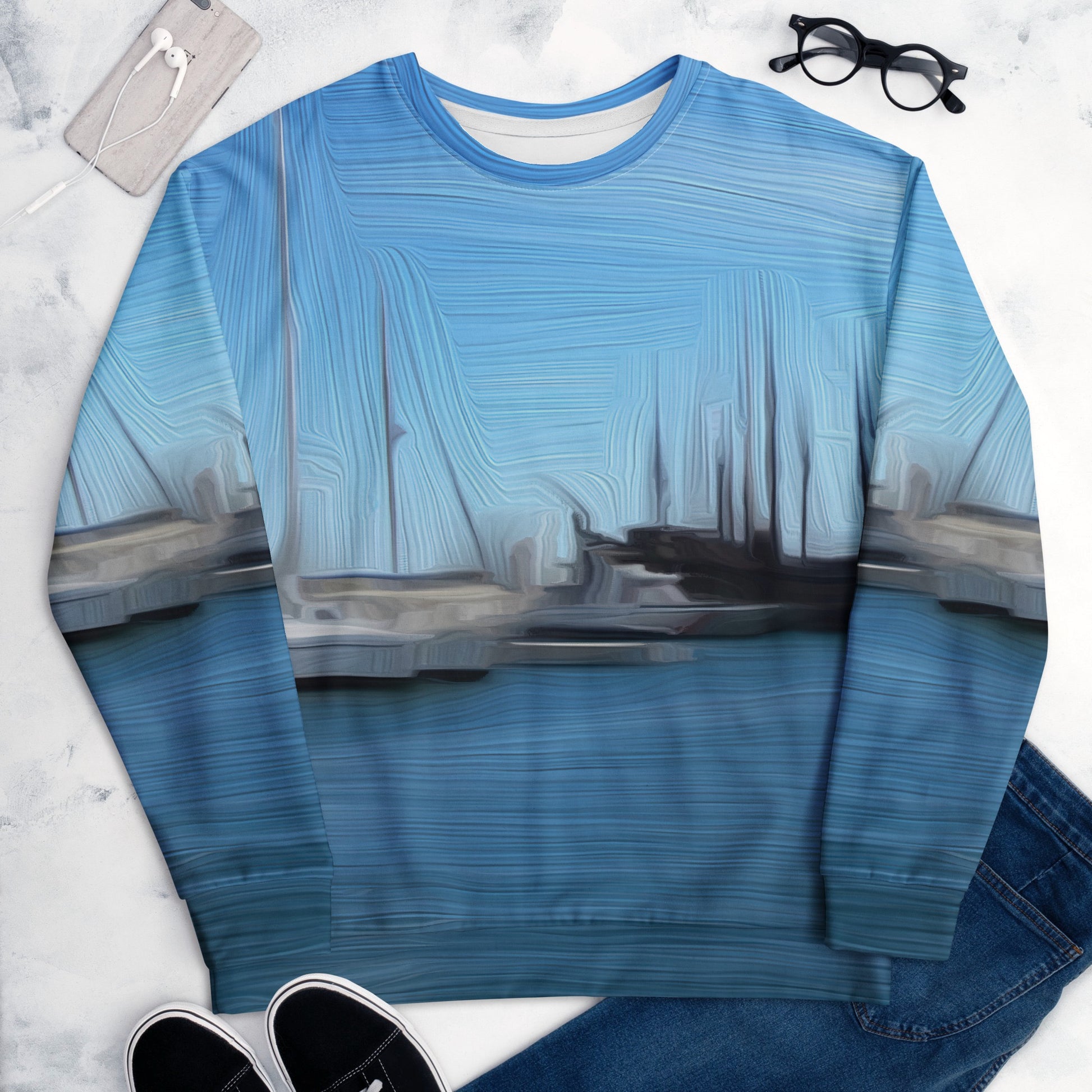 The Sleeping Yachts (at Morning) - Unisex Sweatshirt - iSAW Company