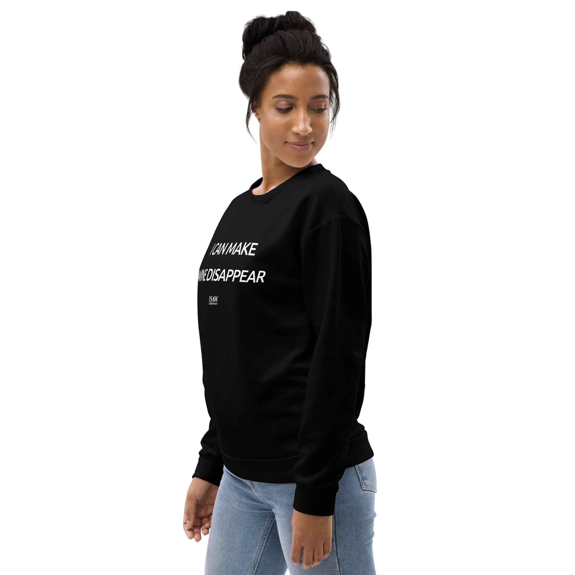 I Can Make Wine Disappear - Womens Black Sweatshirt - iSAW Company