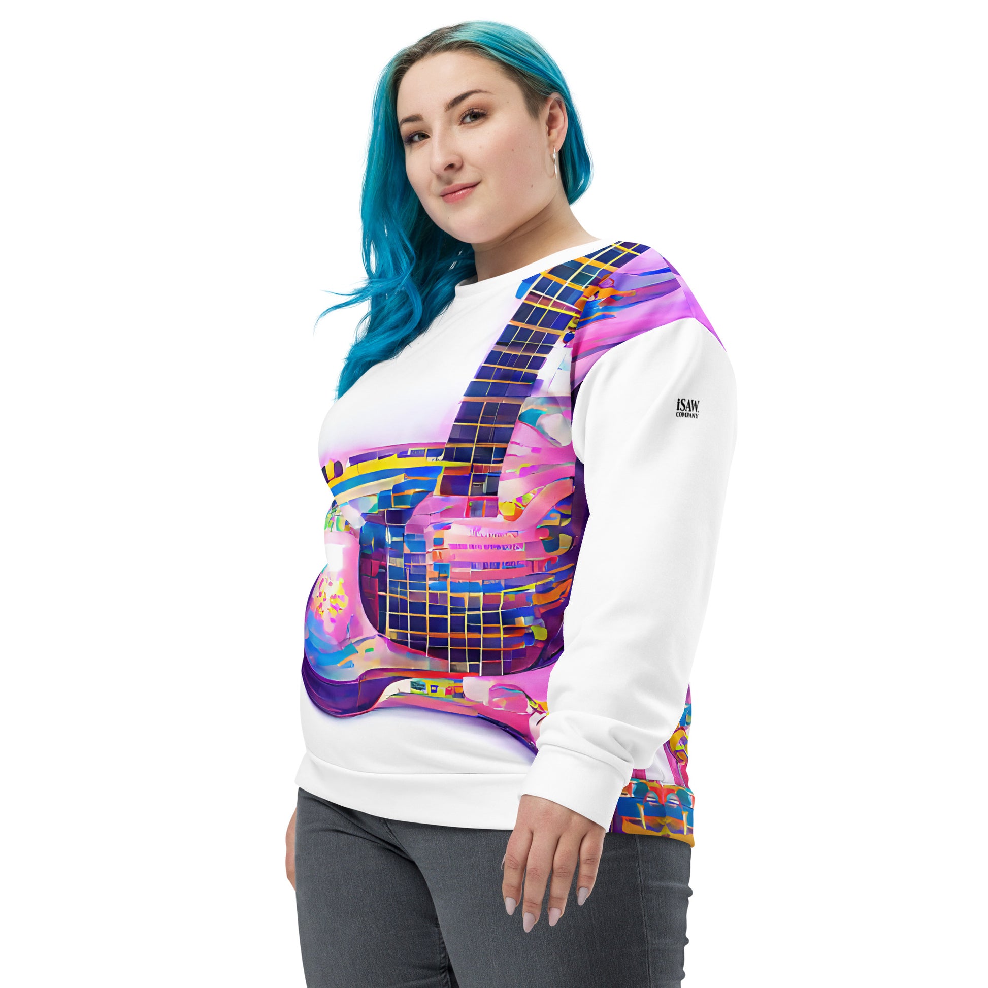 Hippie Guitar - Womens Sweatshirt - iSAW Company