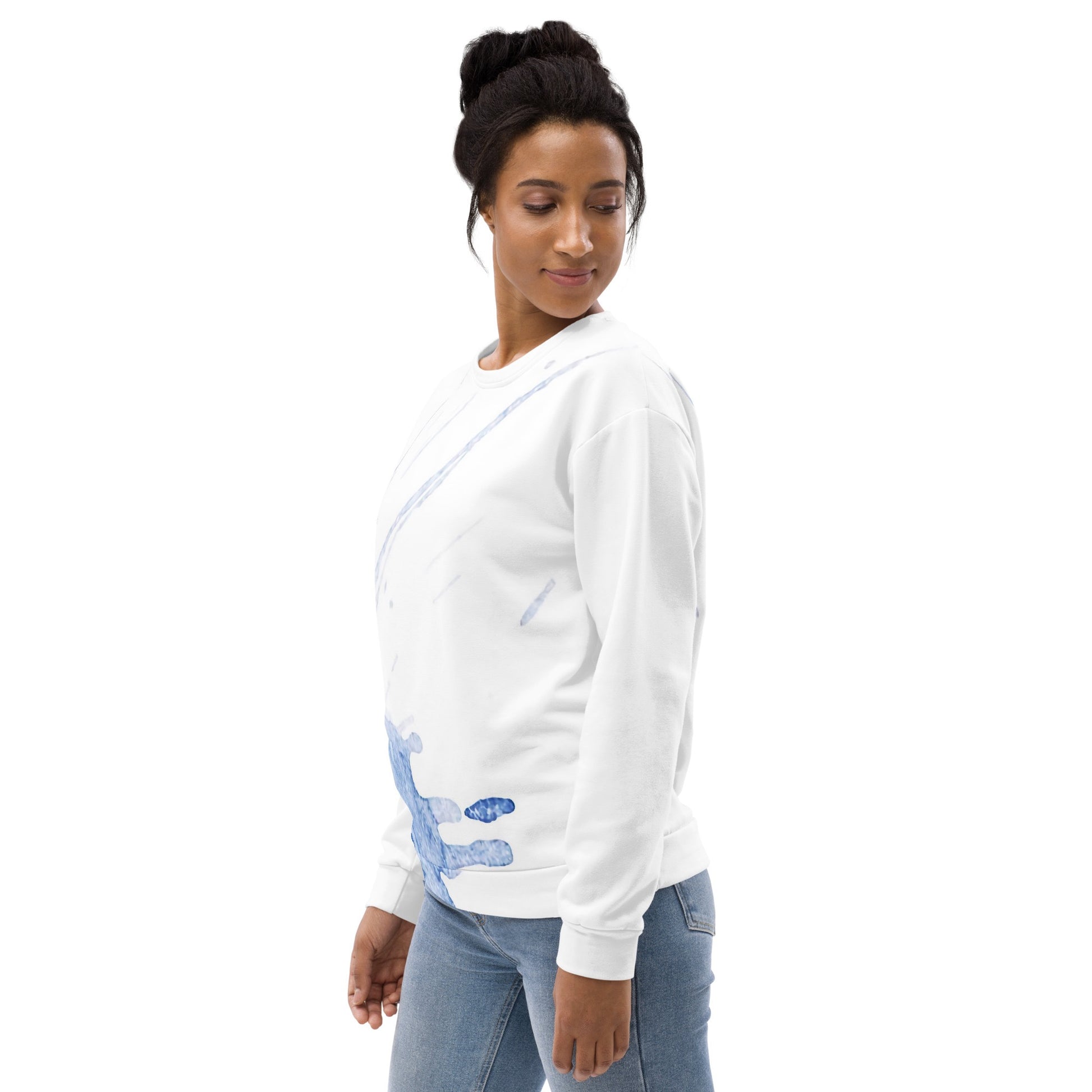 Watercolour Blue Splash - Unisex Sweatshirt - iSAW Company