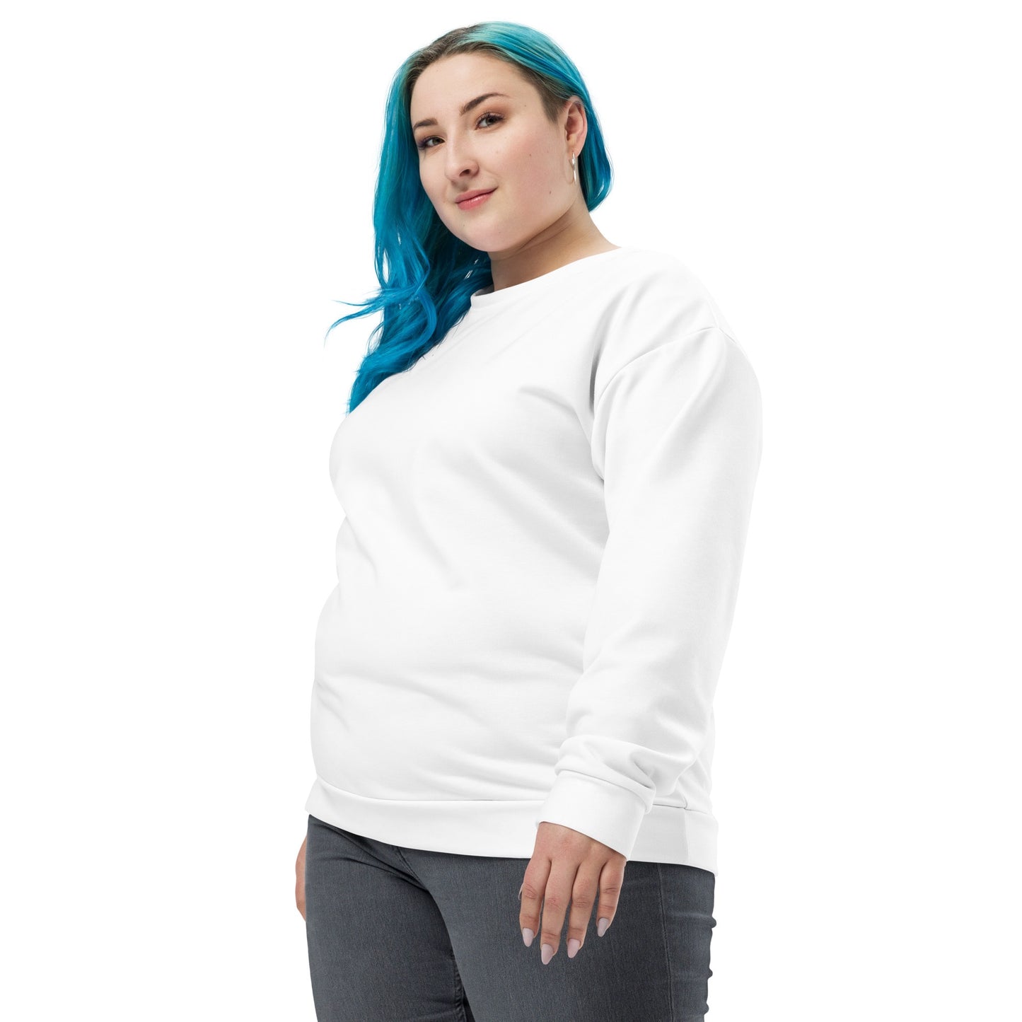 iSAW Unisex White Sweatshirt - iSAW Company