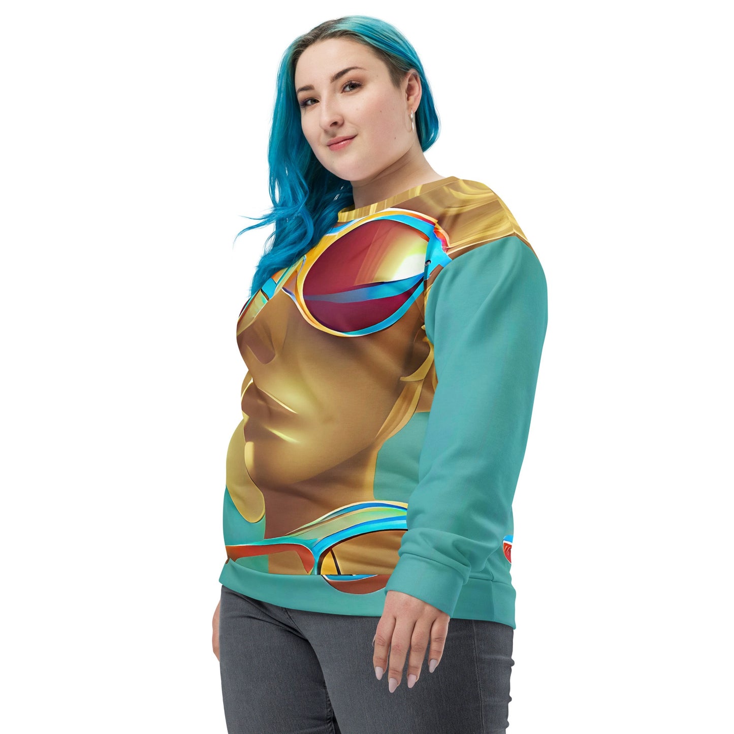 Retro Cool Blue - Womens Sweatshirt - iSAW Company