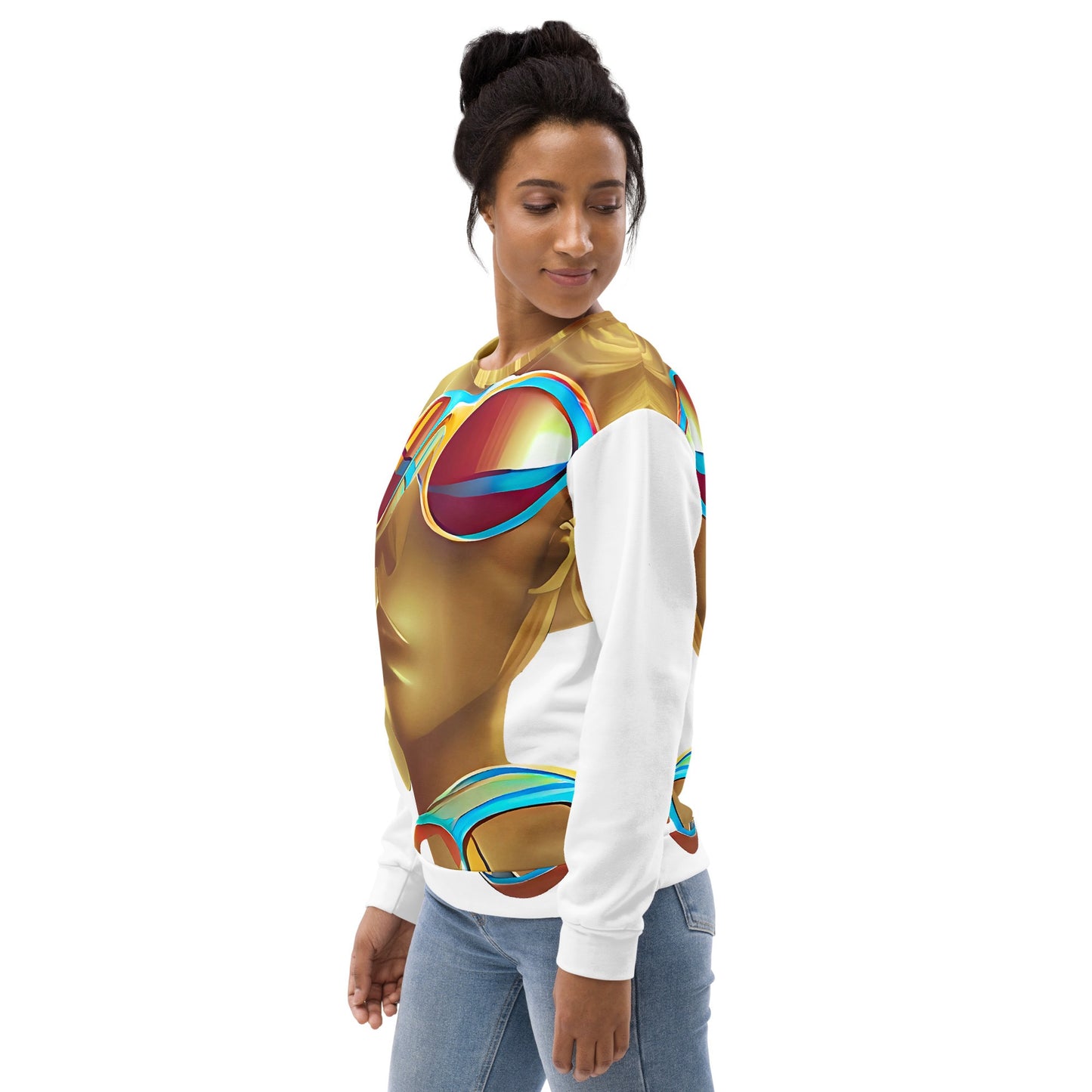 Retro Cool White - Womens Sweatshirt - iSAW Company