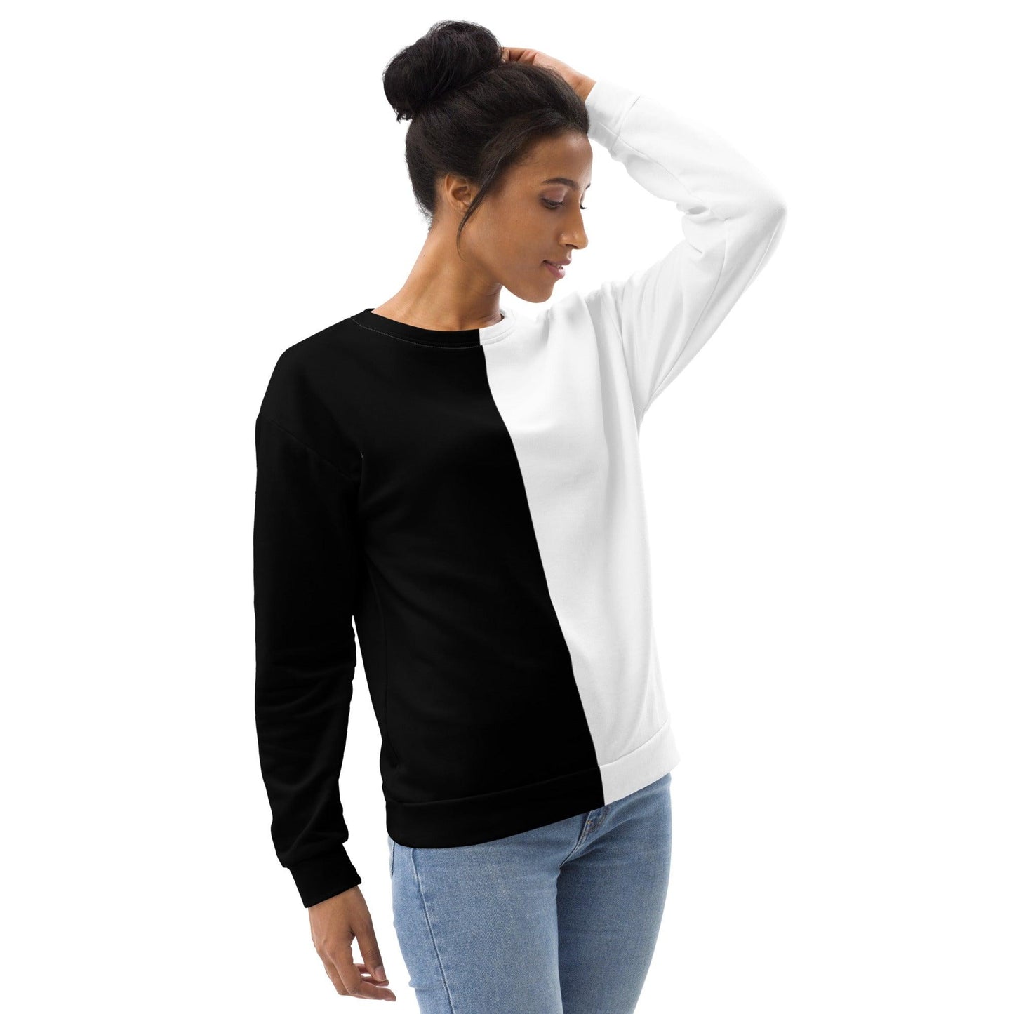 Half Black Half White - Unisex Sweatshirt - iSAW Company