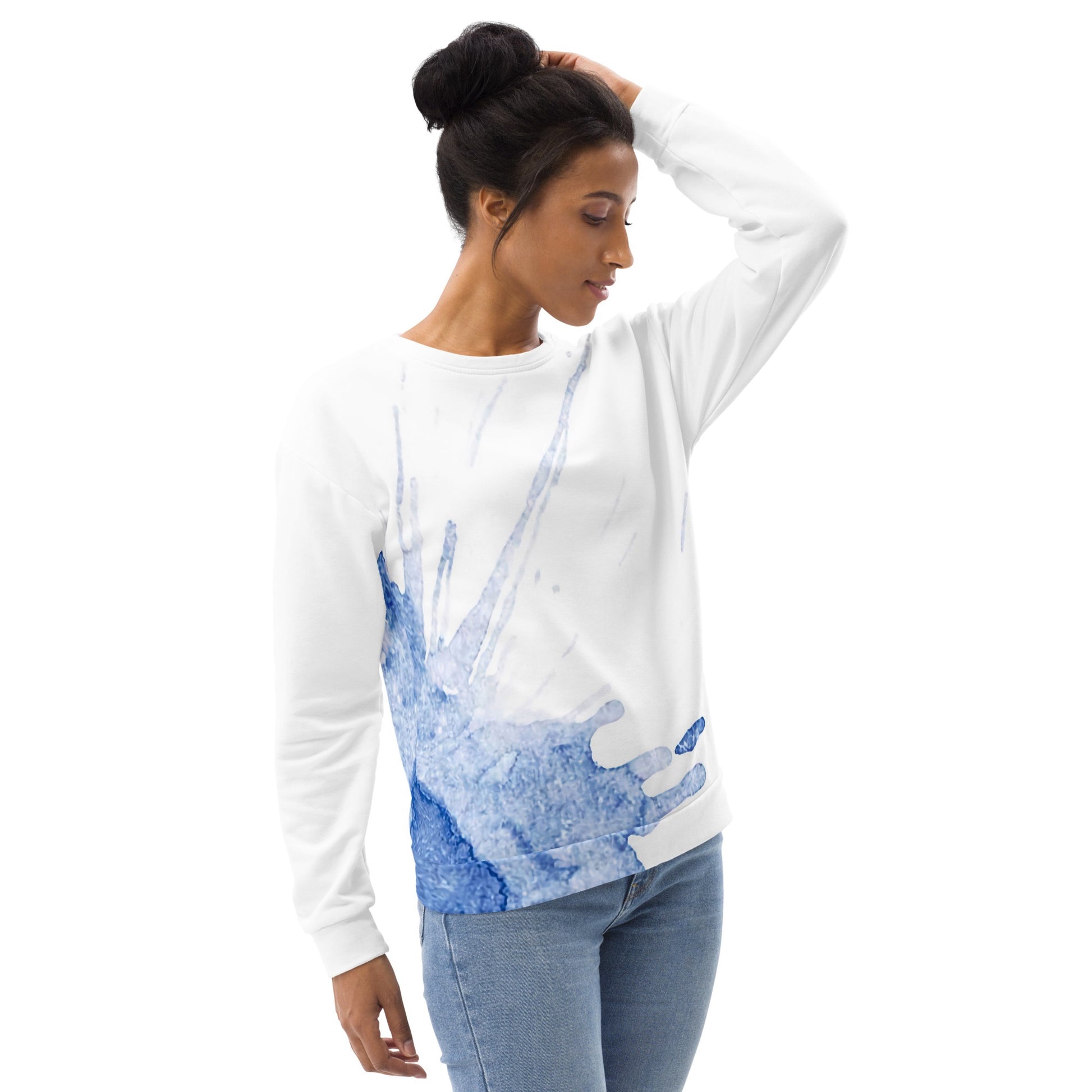 Watercolour Blue Splash - Unisex Sweatshirt - iSAW Company