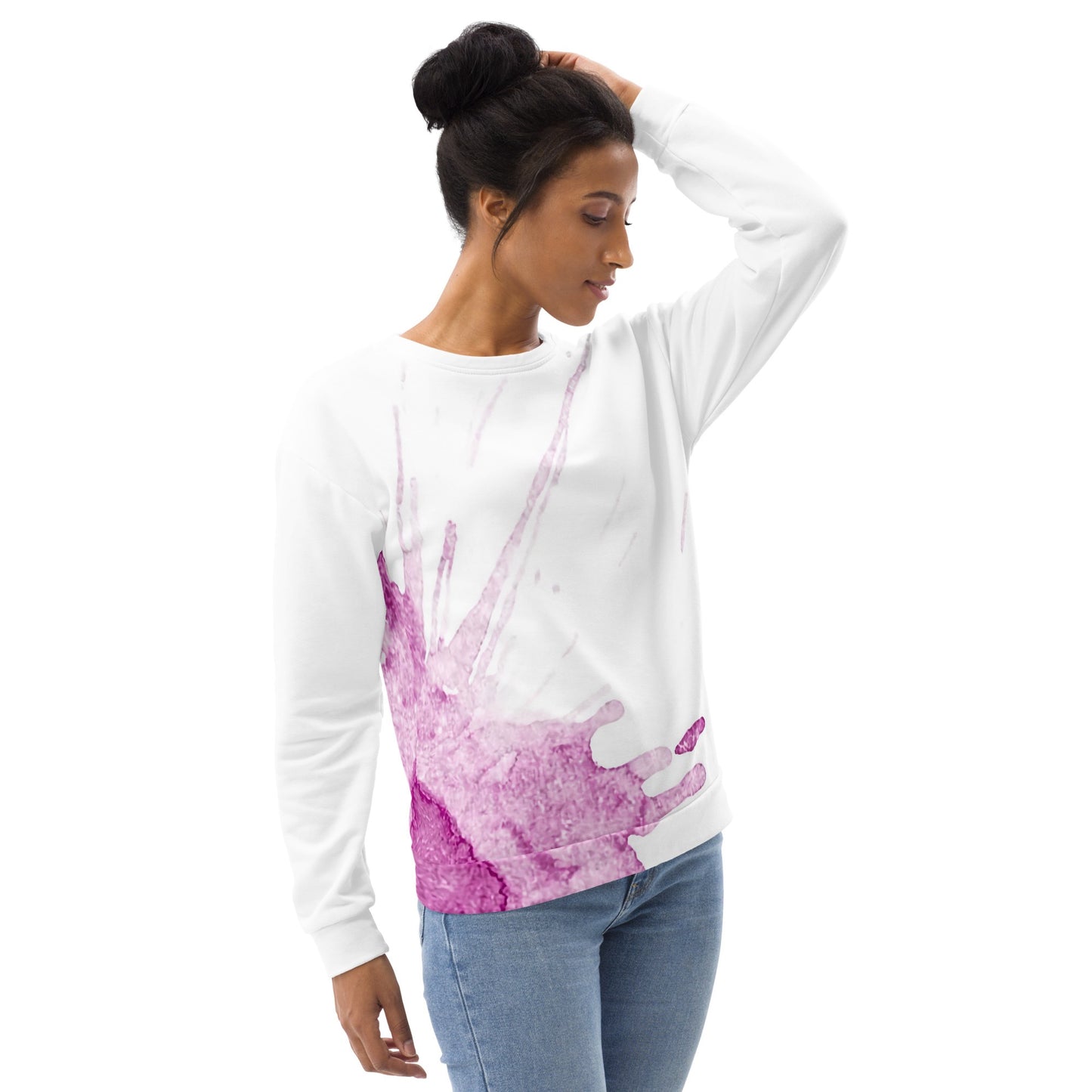 Watercolour Pink Splash - Unisex Sweatshirt - iSAW Company