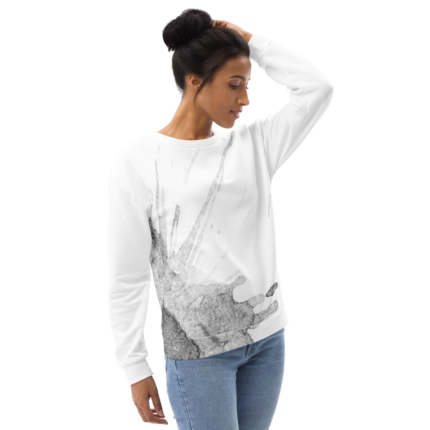 Watercolour Grey Splash - Unisex Sweatshirt - iSAW Company