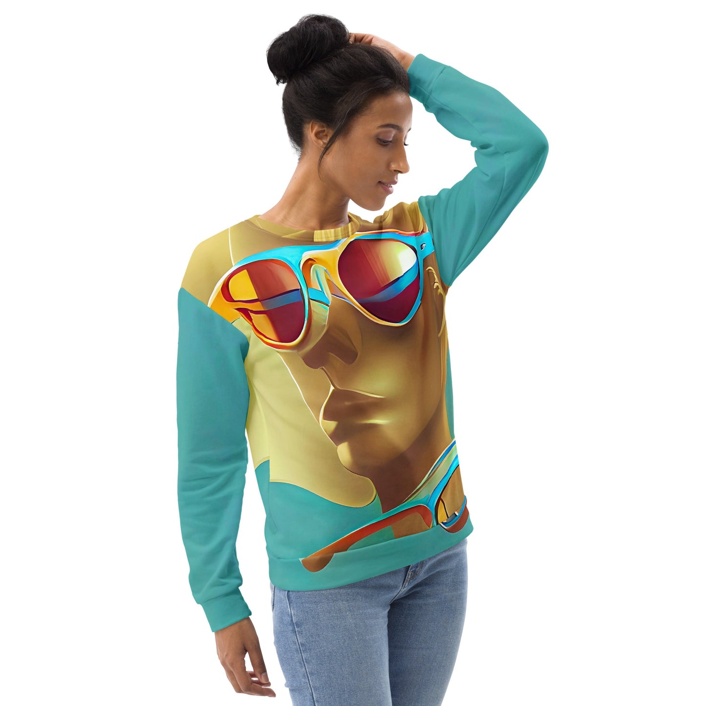 Retro Cool Blue - Womens Sweatshirt - iSAW Company