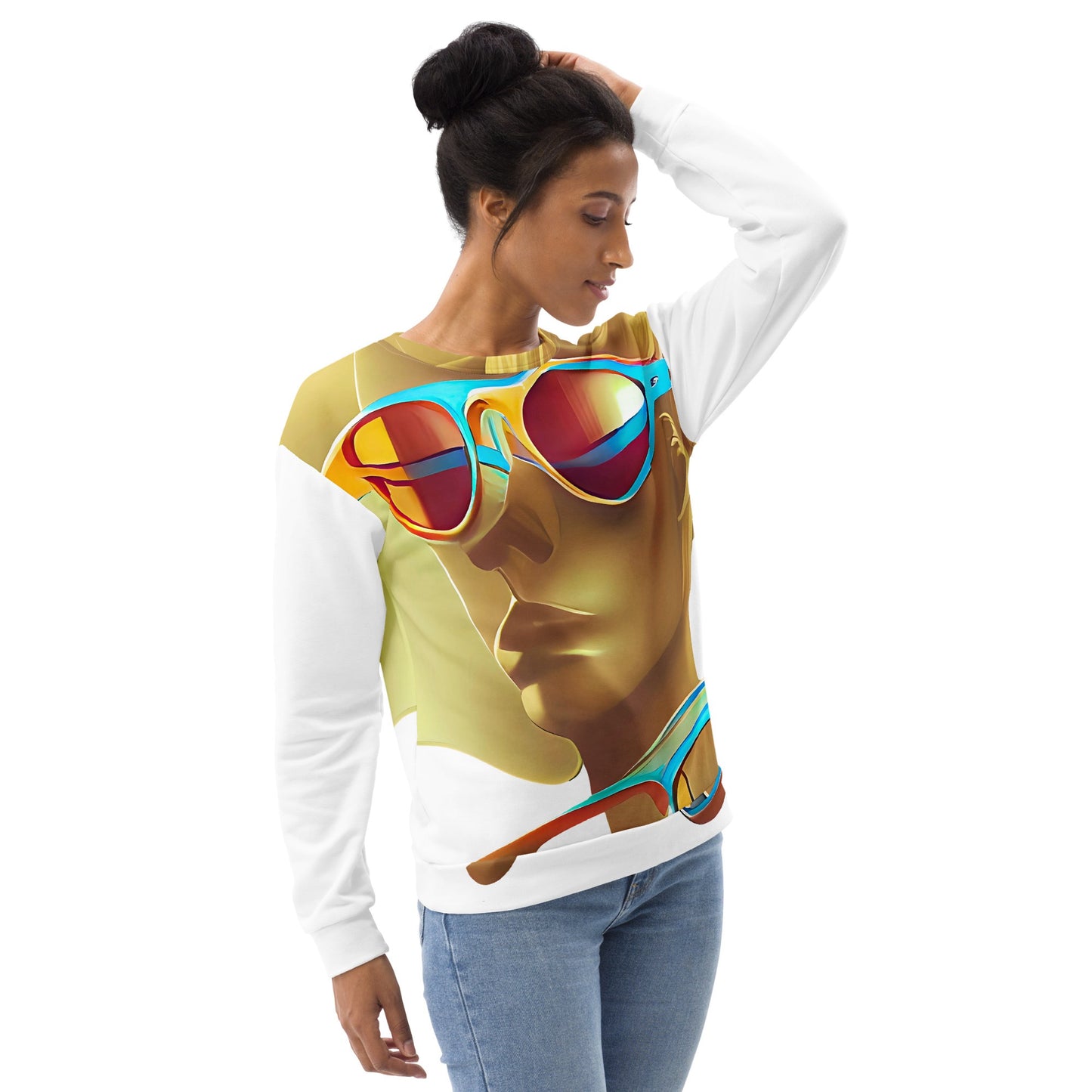Retro Cool White - Womens Sweatshirt - iSAW Company