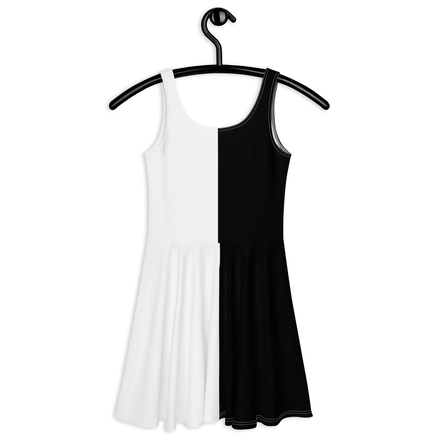 Half Black Half White - Womens Skater Dress - iSAW Company