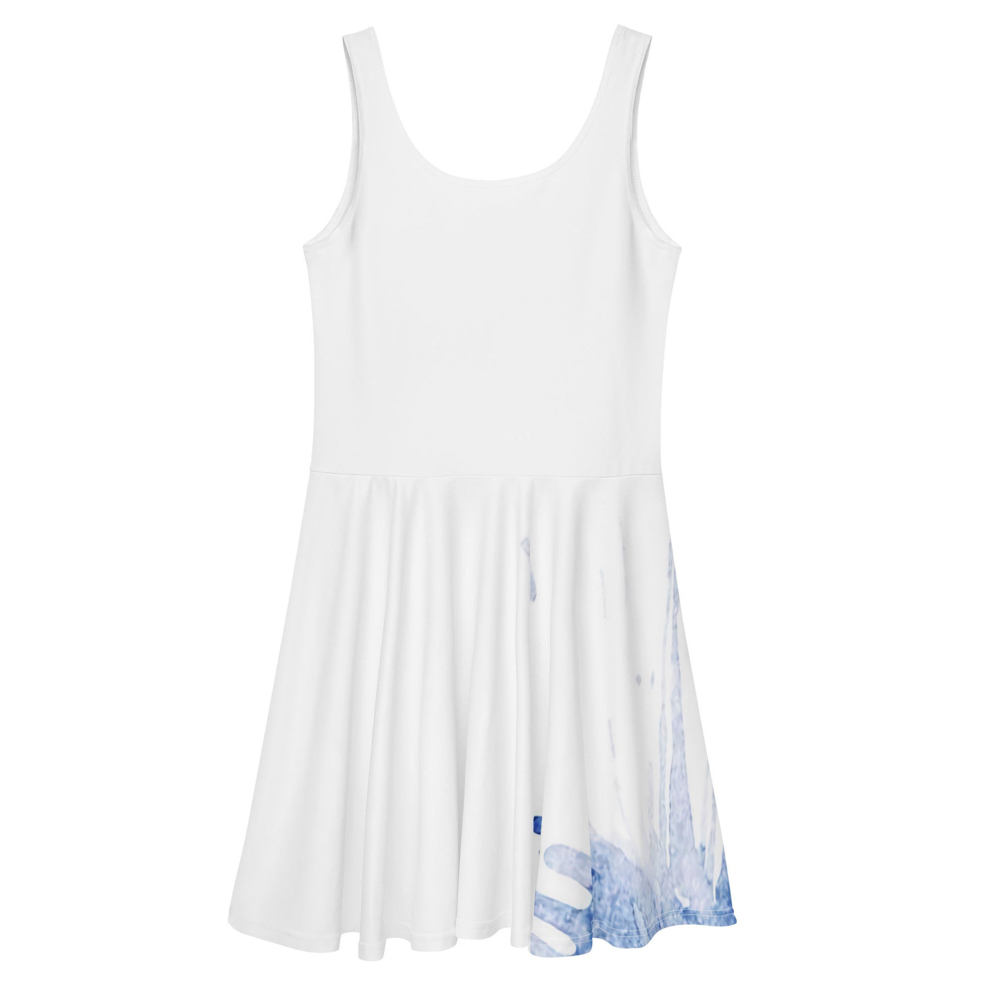 Watercolour Blue Splash - Womens Skater Dress - iSAW Company