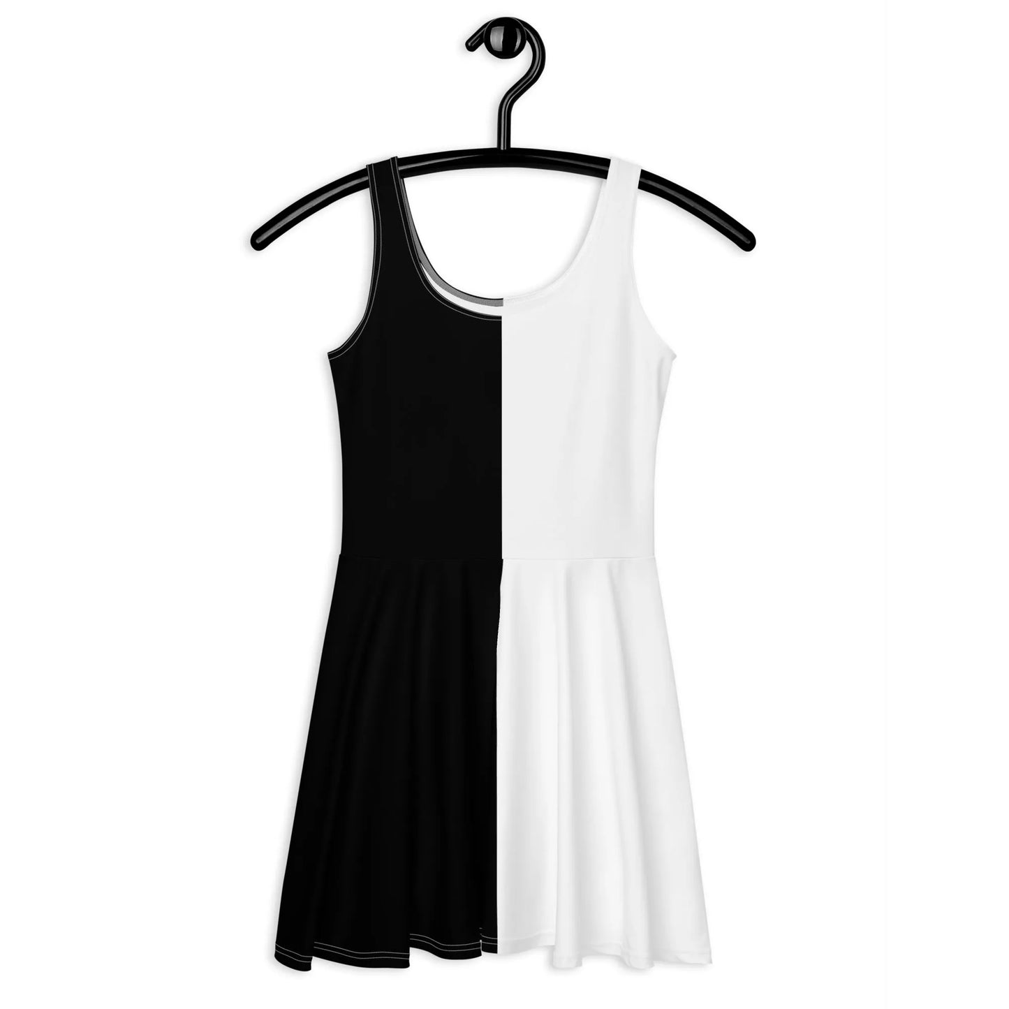 Half Black Half White - Womens Skater Dress - iSAW Company