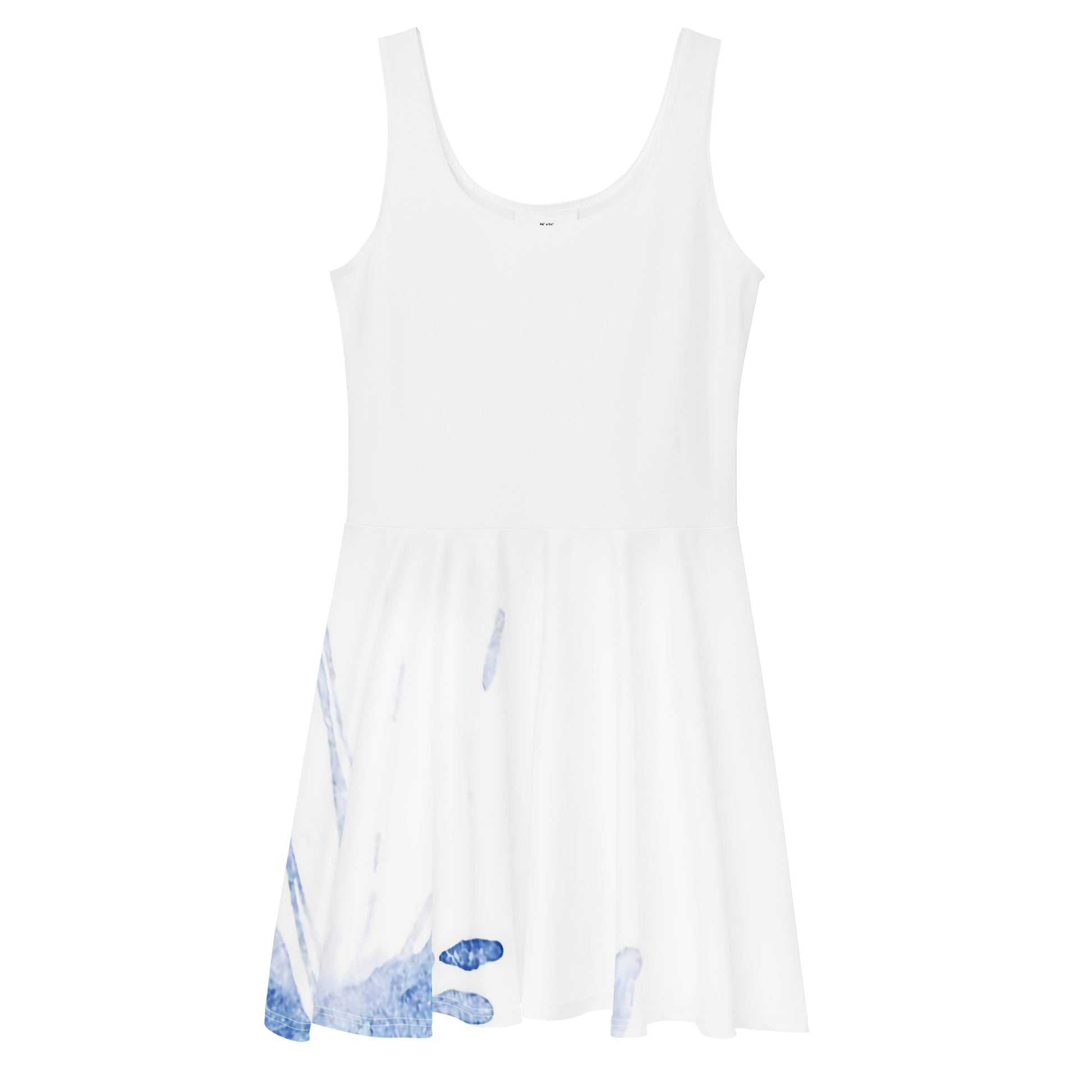Watercolour Blue Splash - Womens Skater Dress - iSAW Company