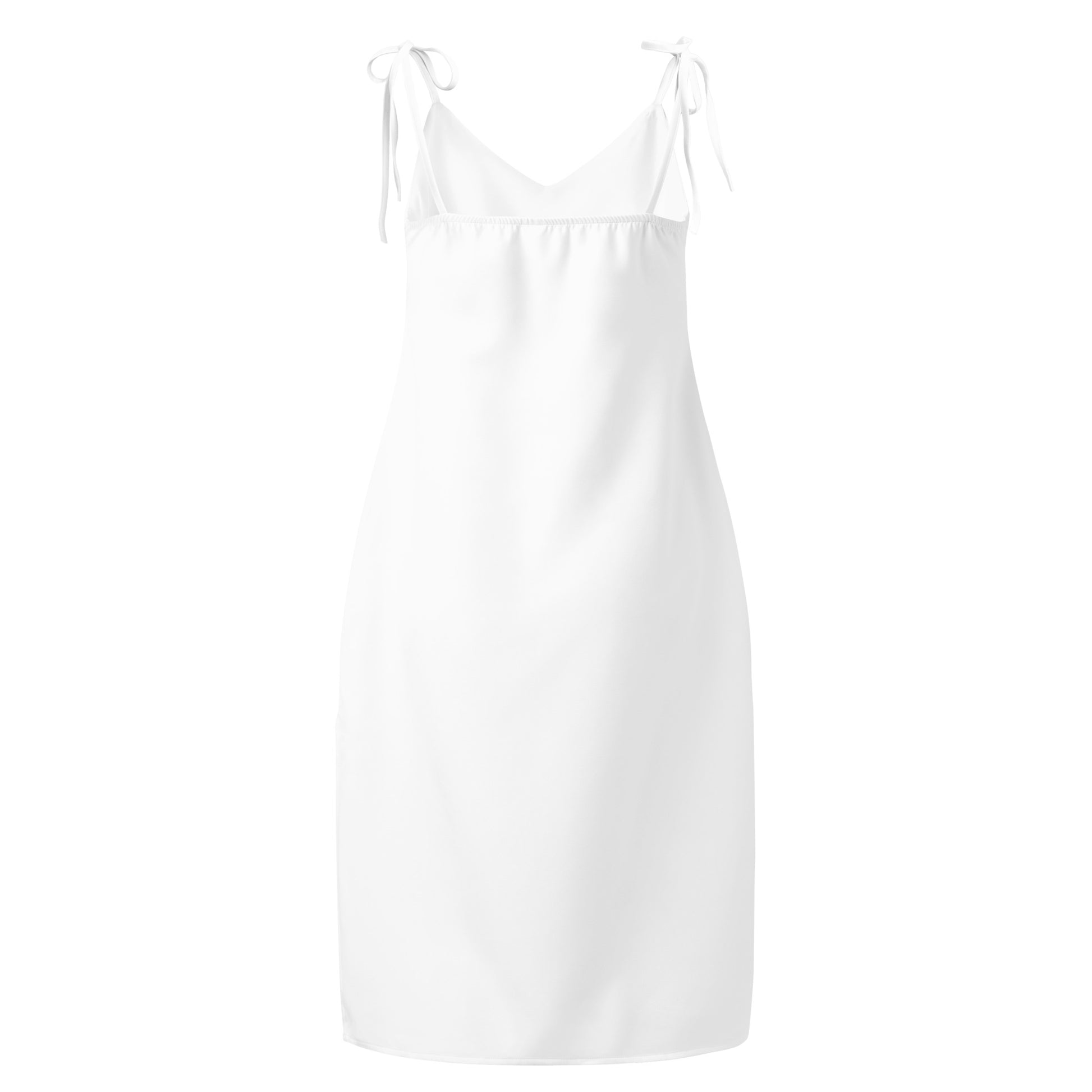 iSAW Womens White Tie - Strap Chiffon Slip Dress - iSAW Company