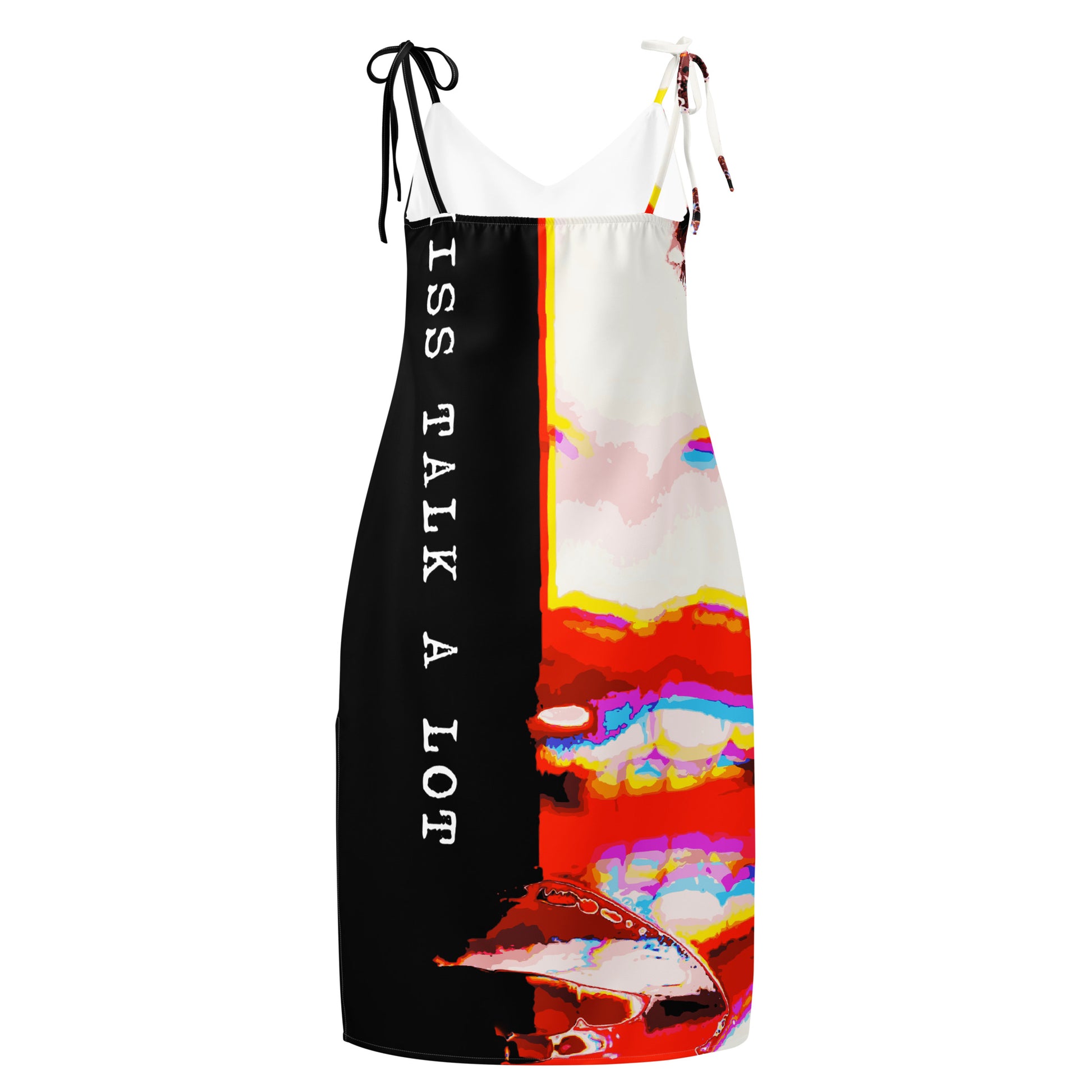 Miss Talk A Lot - Womens Tie - Strap Chiffon Slip Dress - iSAW Company