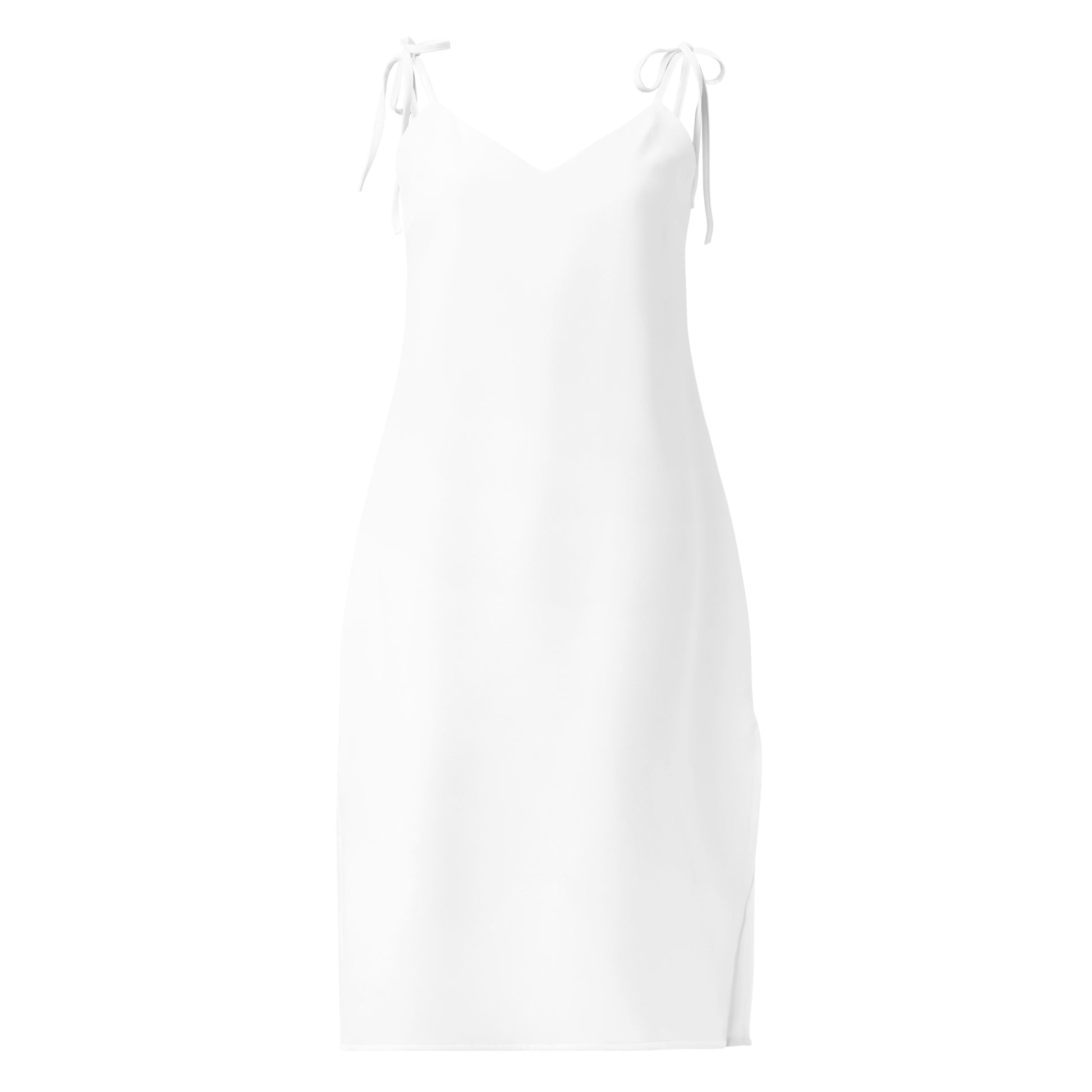 iSAW Womens White Tie - Strap Chiffon Slip Dress - iSAW Company