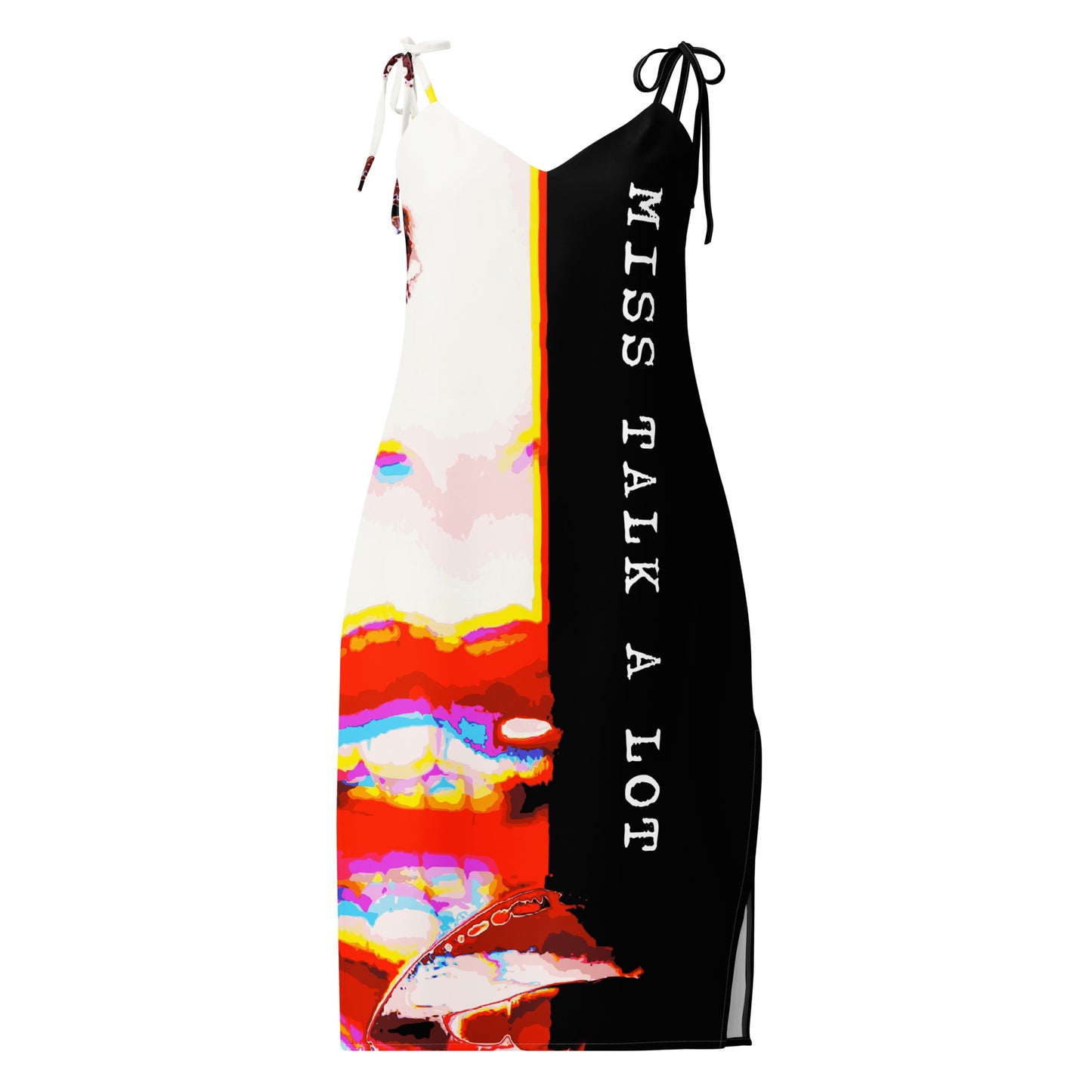 Miss Talk A Lot - Womens Tie - Strap Chiffon Slip Dress - iSAW Company