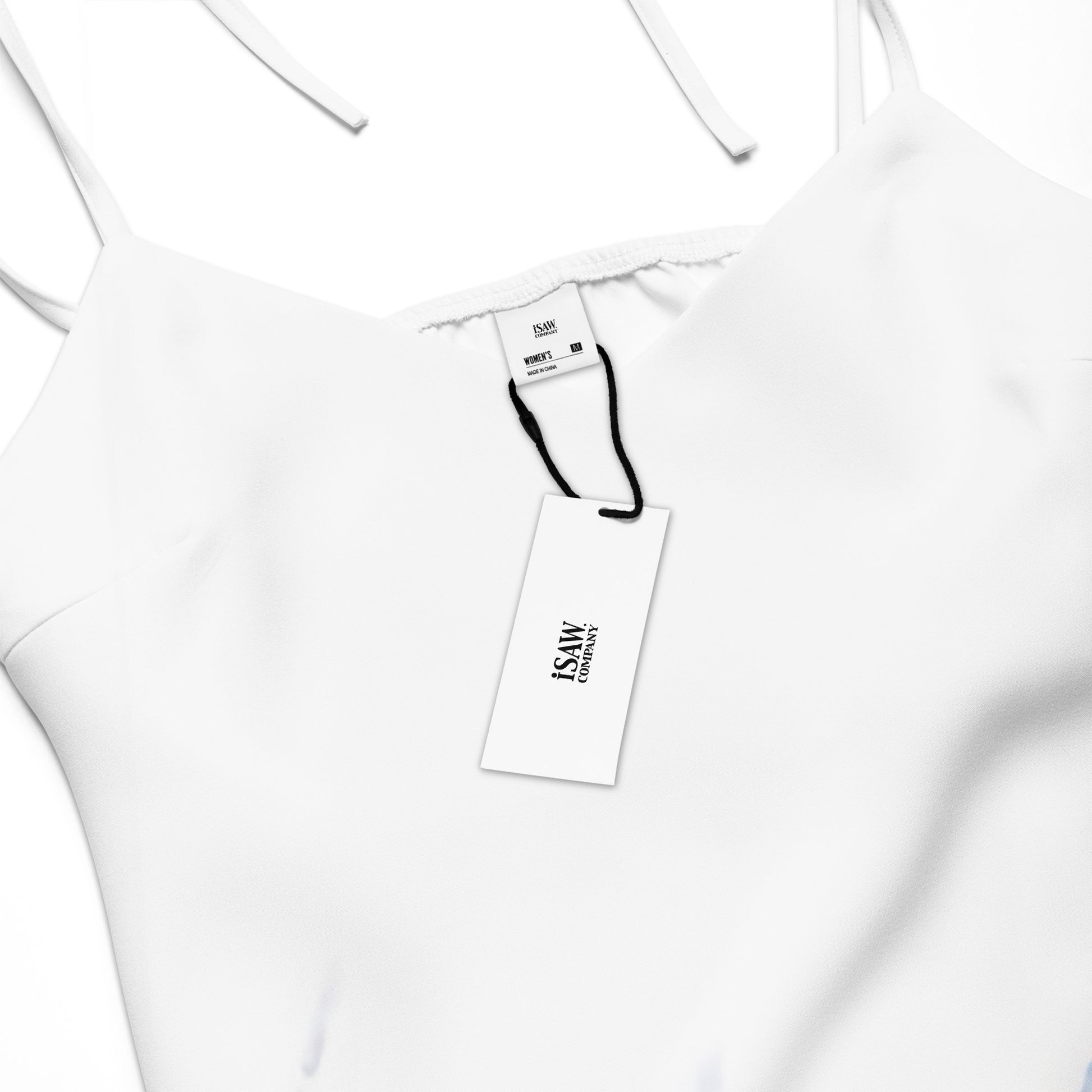 Watercolour Blue Splash - Womens Tie - Strap Chiffon Slip Dress - iSAW Company