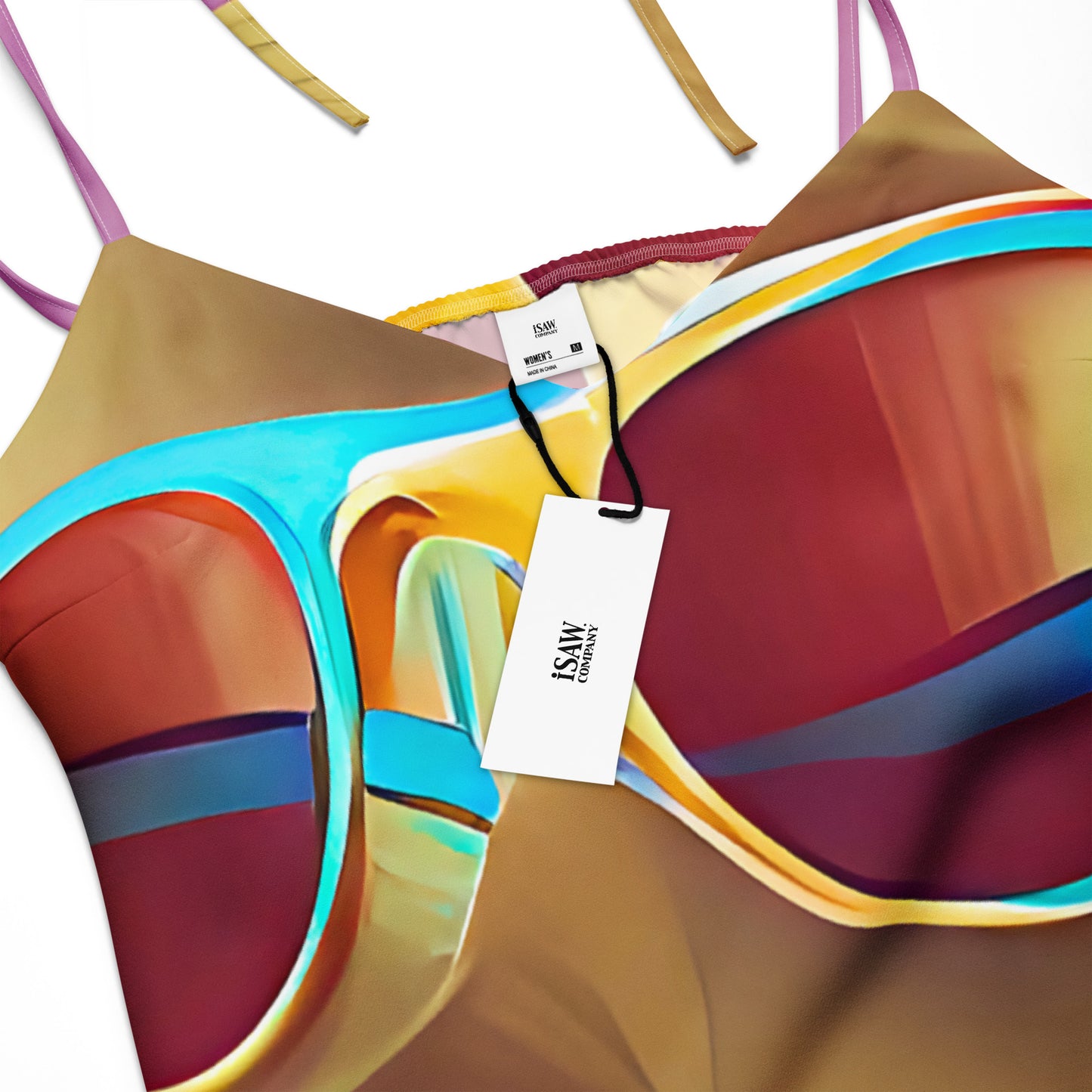 Retro Cool Pink - Womens Tie - Strap Chiffon Slip Dress - iSAW Company