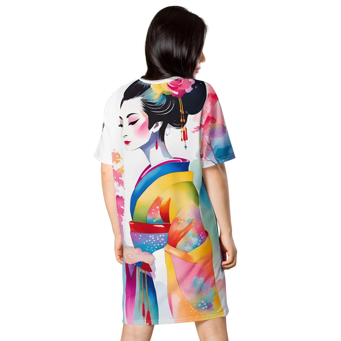 Geisha Girl - Womens T-Shirt Dress - iSAW Company