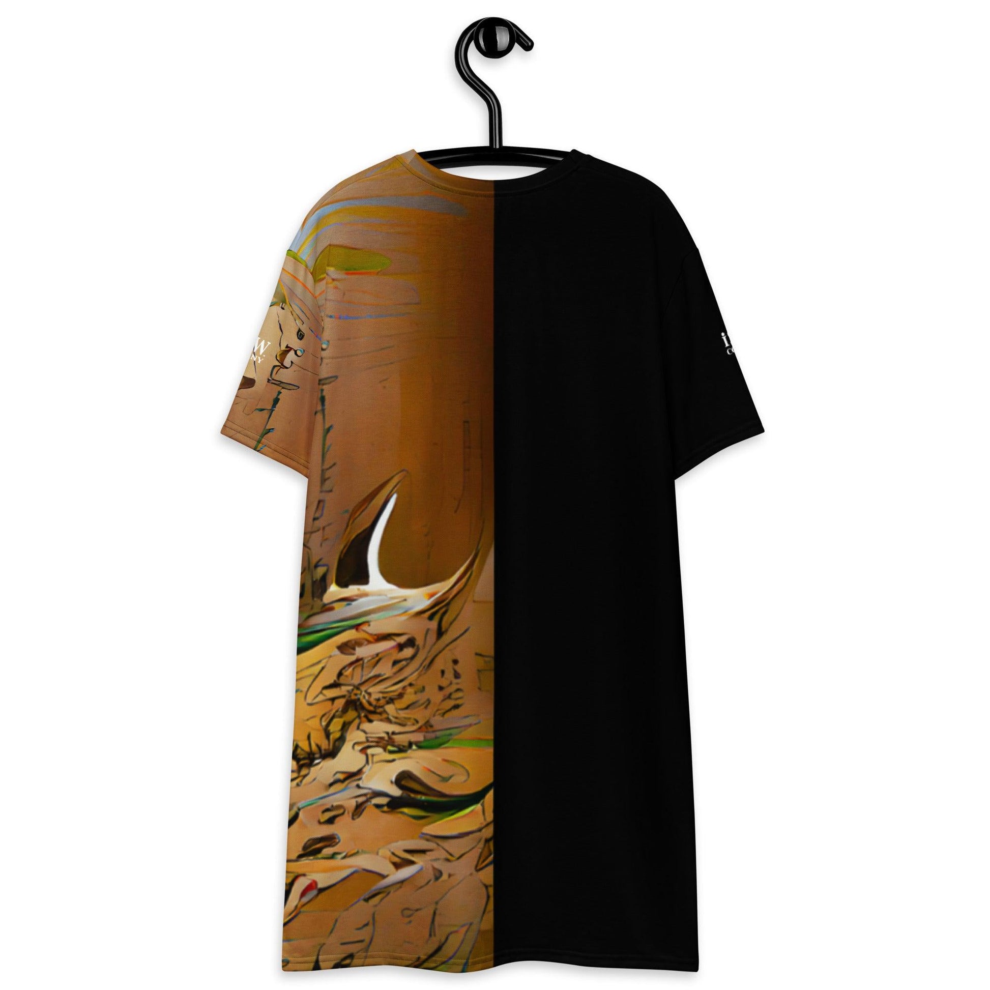 Half Black Half Gāolàng - Womens T-Shirt Dress - iSAW Company