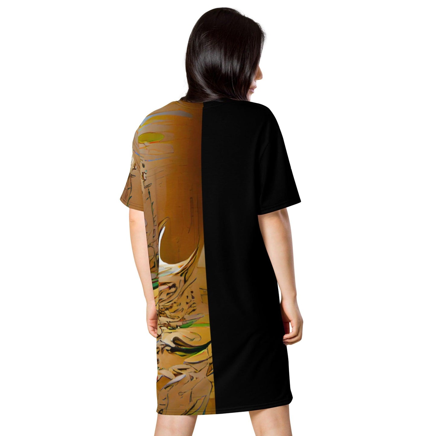 Half Black Half Gāolàng - Womens T-Shirt Dress - iSAW Company