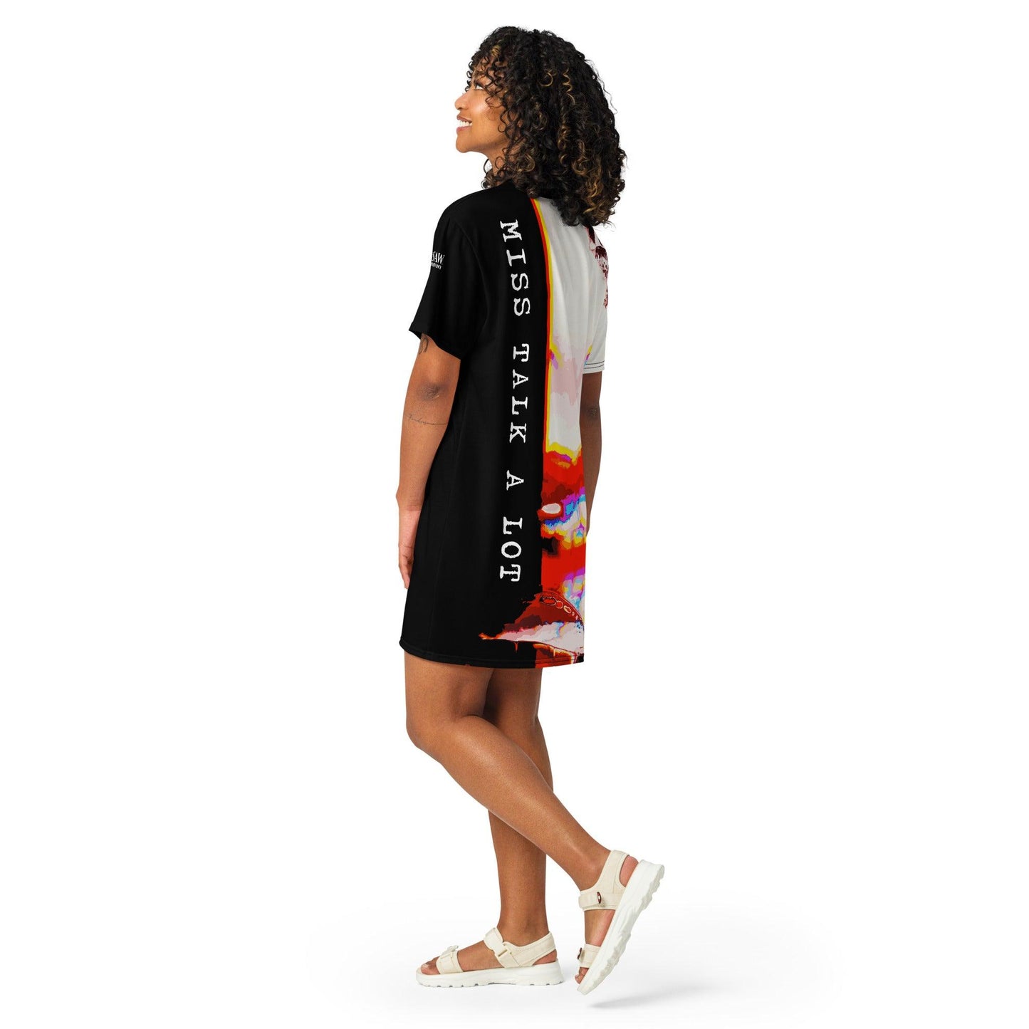 Miss Talk A Lot - Womens T-Shirt Dress