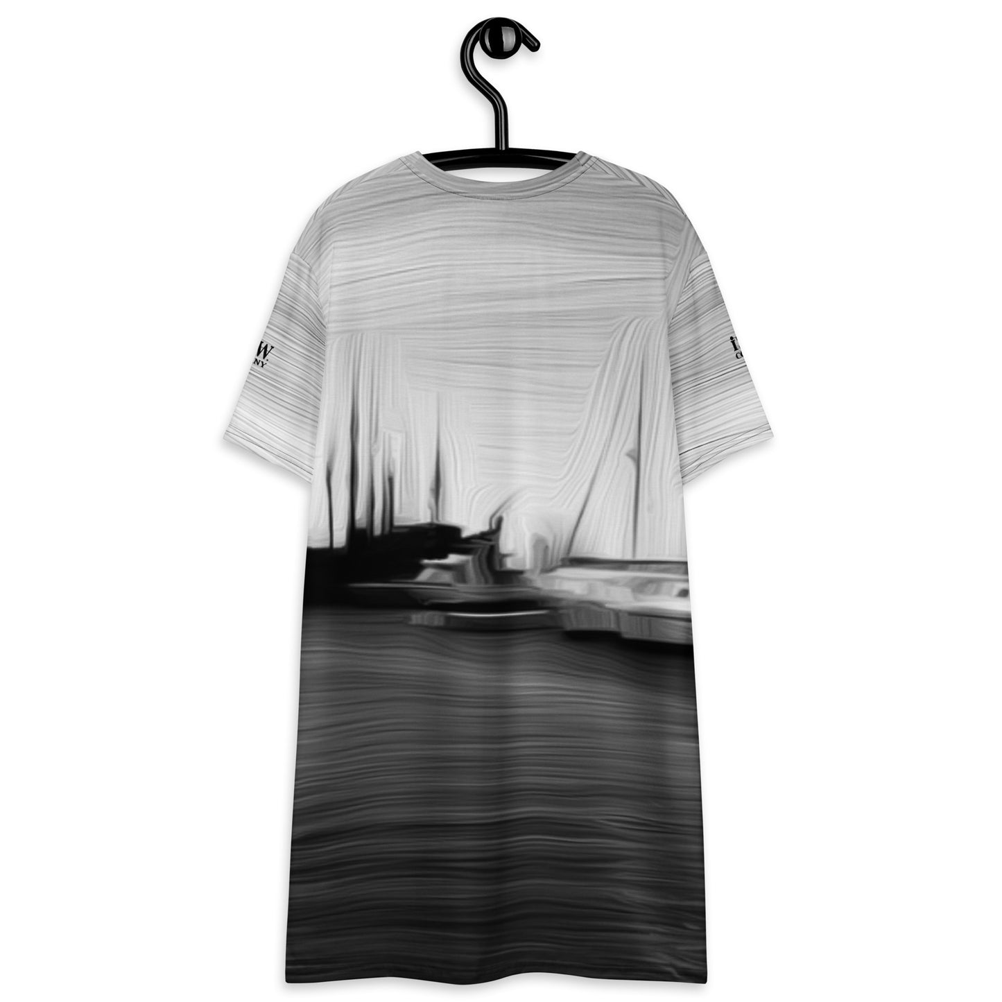 The Sleeping Yachts (at Night) - Womens T-Shirt Dress