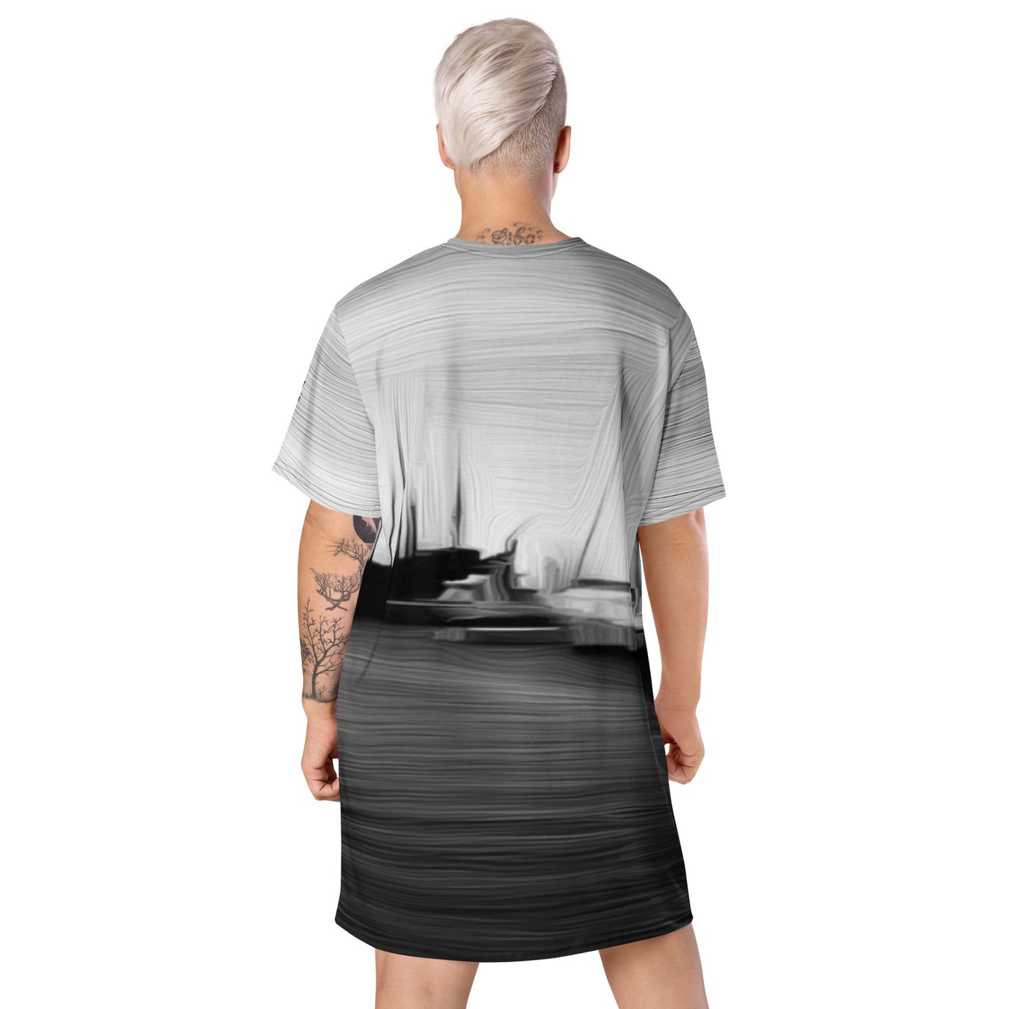 The Sleeping Yachts (at Night) - Womens T-Shirt Dress