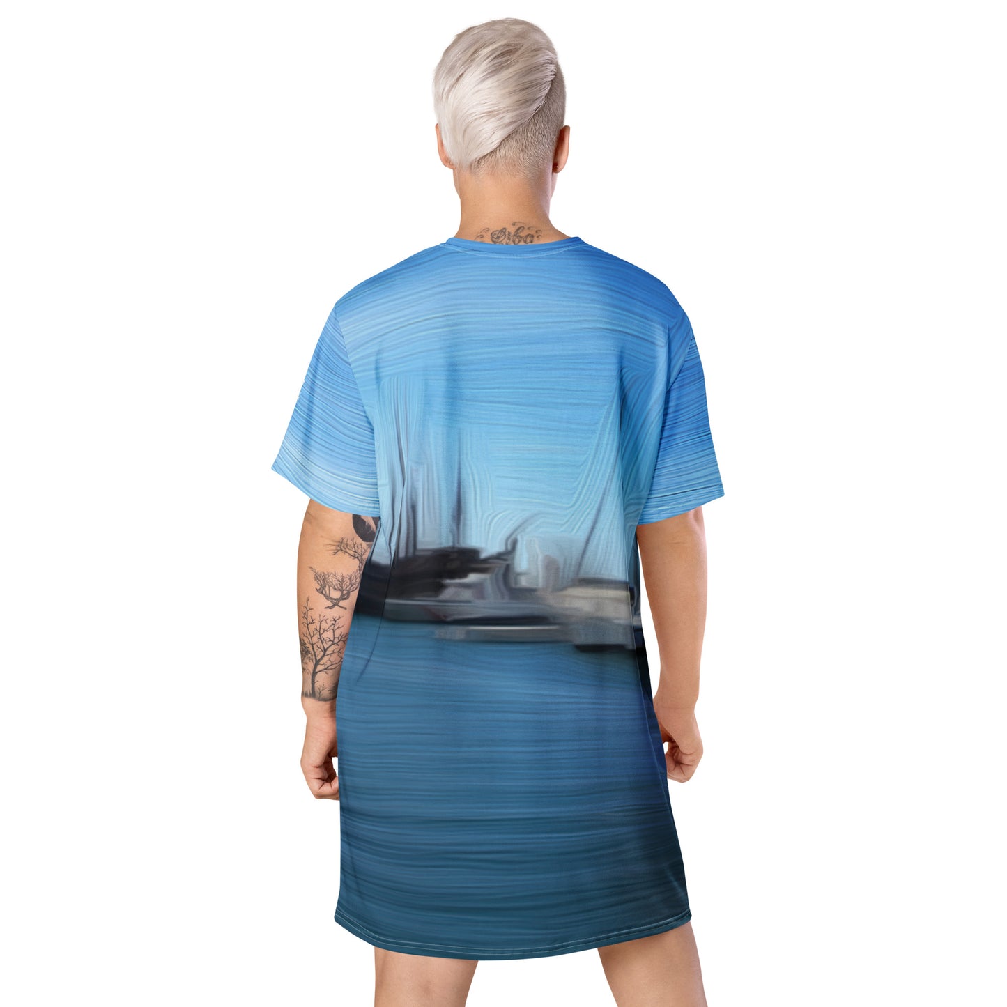 The Sleeping Yachts (at Morning) - Womens T-Shirt Dress