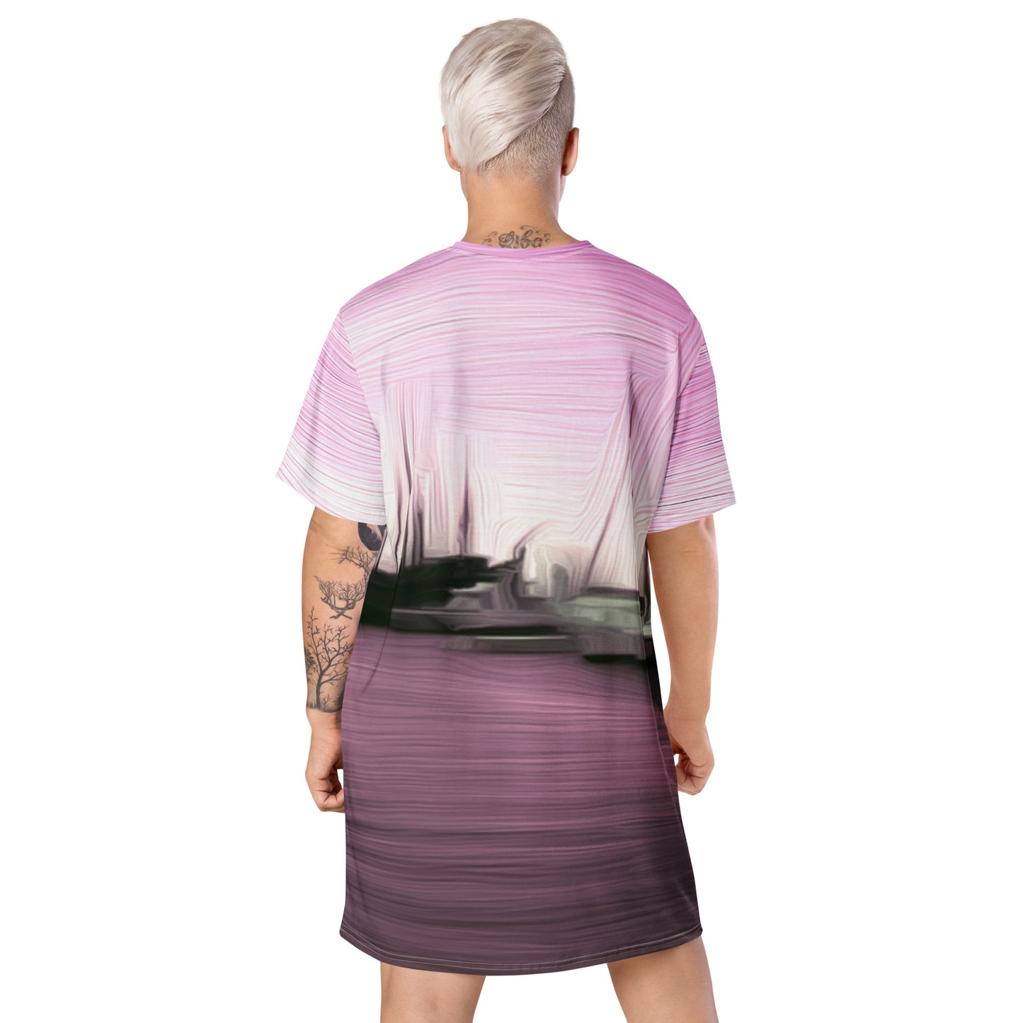 The Sleeping Yachts (at Evening) - Womens T-Shirt Dress