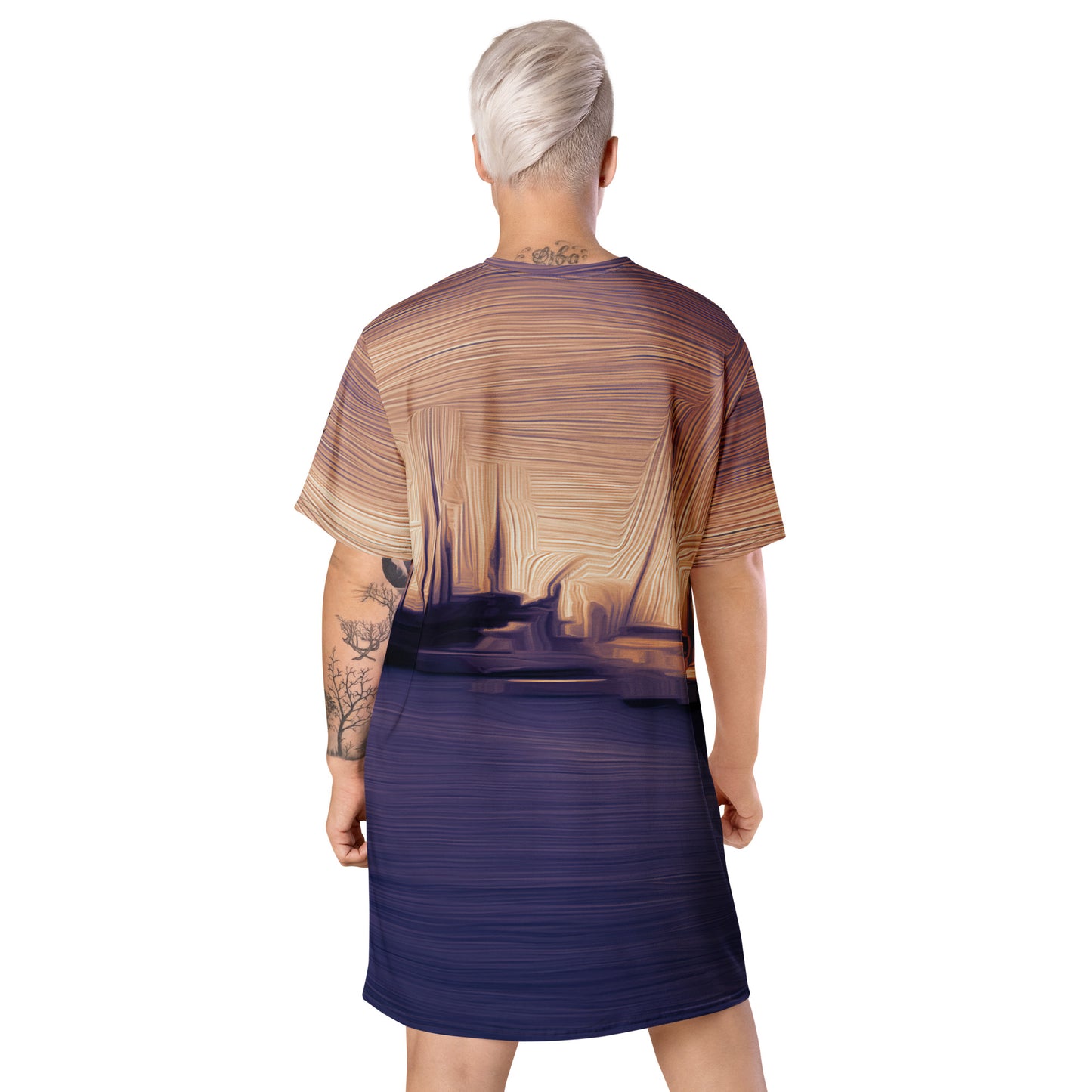 The Sleeping Yachts (at Sunset) - Womens T-Shirt Dress