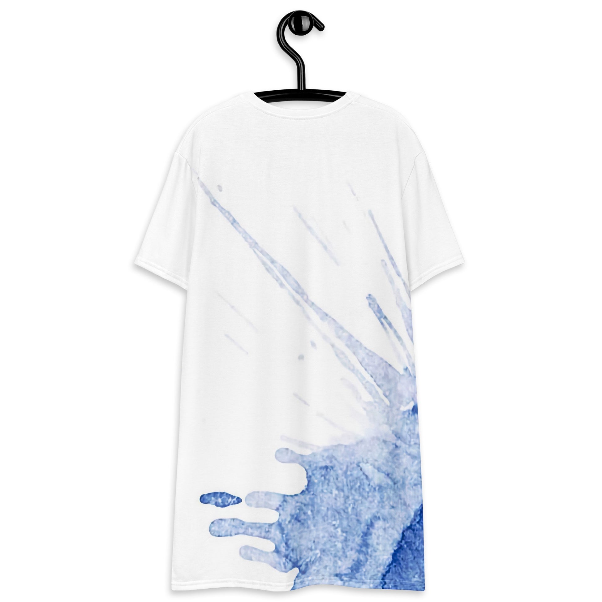 Watercolour Blue Splash - Womens T-Shirt Dress - iSAW Company