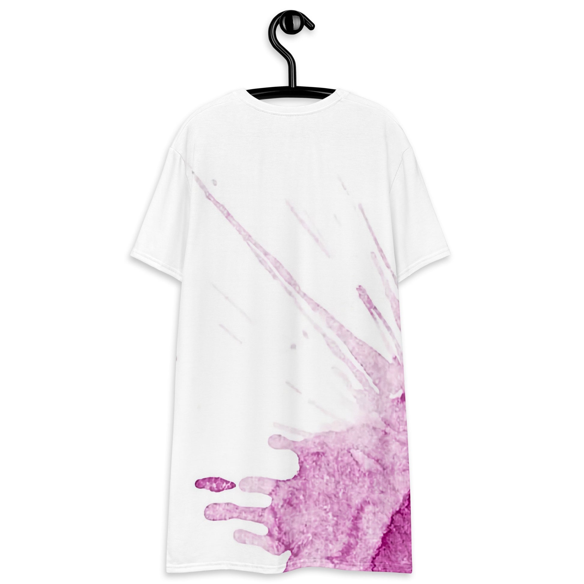 Watercolour Pink Splash - Womens T-Shirt Dress - iSAW Company