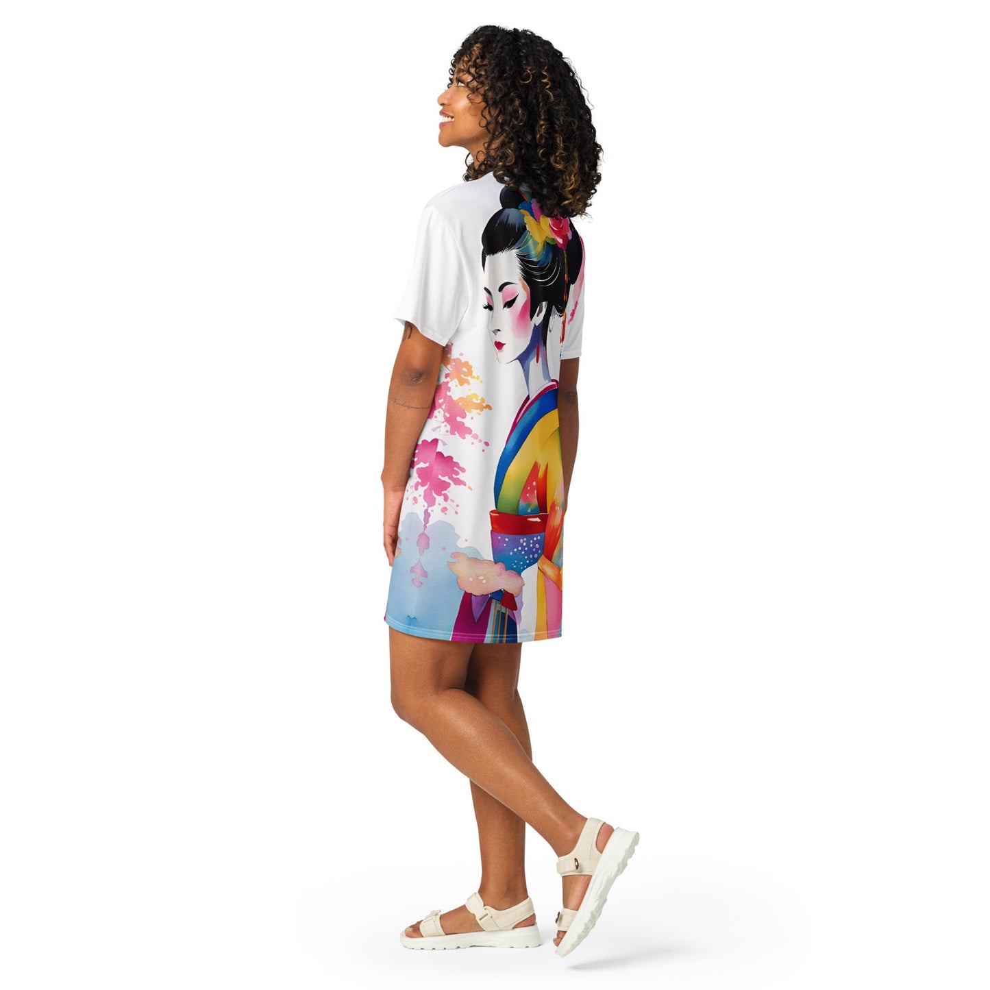 Geisha Girl - Womens T-Shirt Dress - iSAW Company