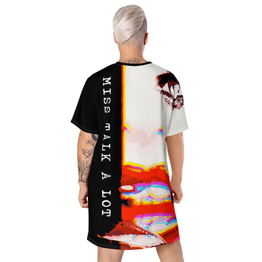 Miss Talk A Lot - Womens T-Shirt Dress - iSAW Company