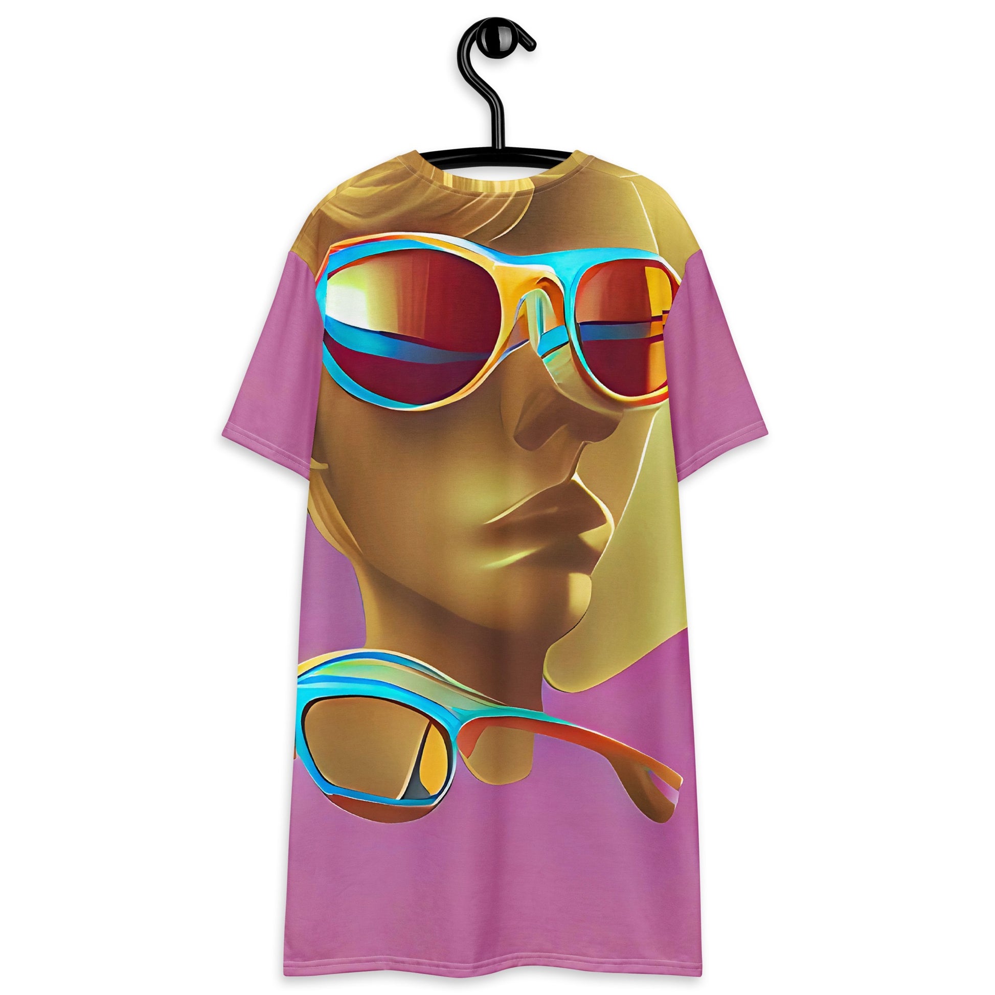 Retro Cool Pink - Womens T-Shirt Dress - iSAW Company