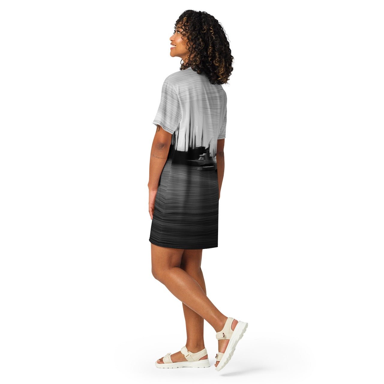 The Sleeping Yachts (at Night) - Womens T-Shirt Dress - iSAW Company