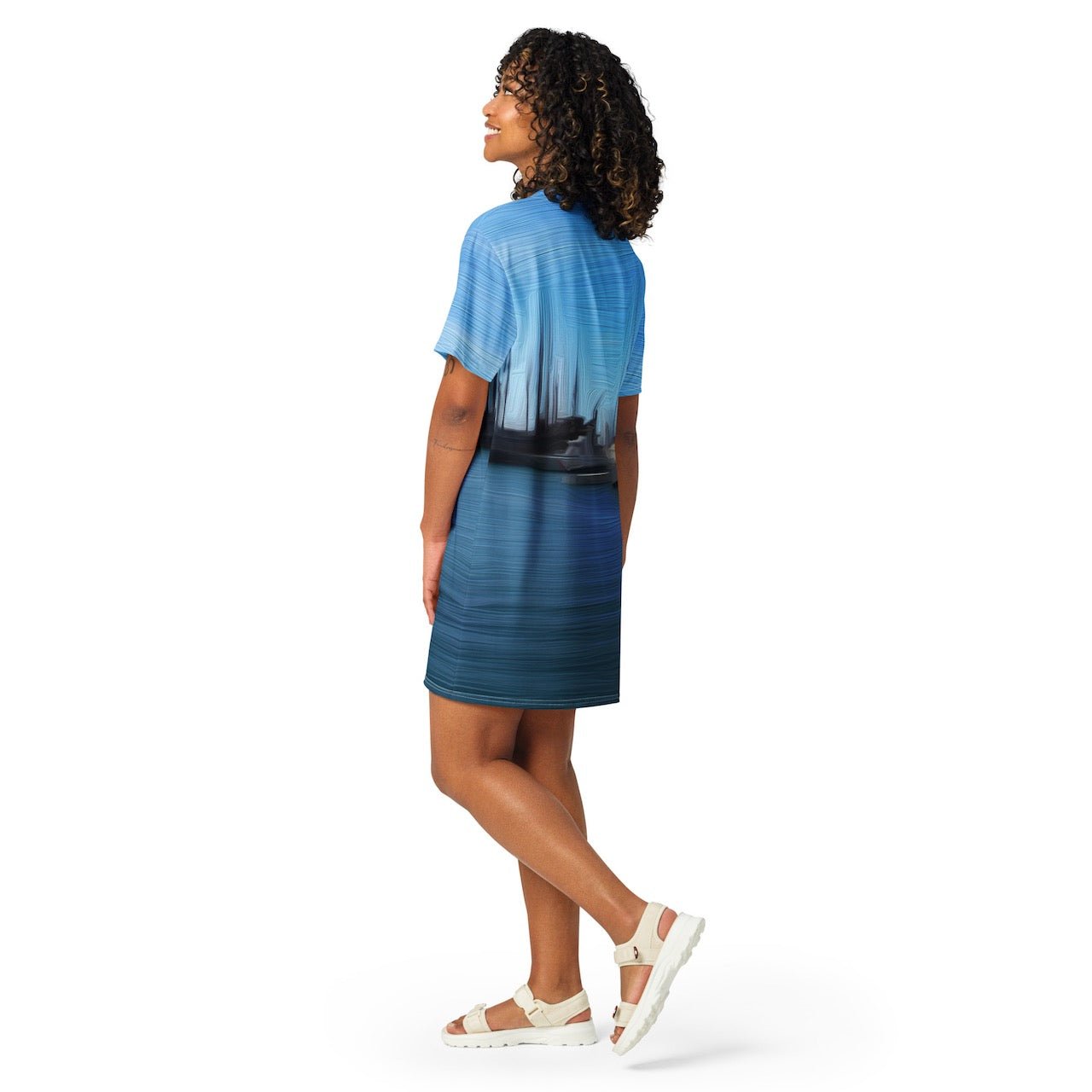 The Sleeping Yachts (at Morning) - Womens T-Shirt Dress - iSAW Company