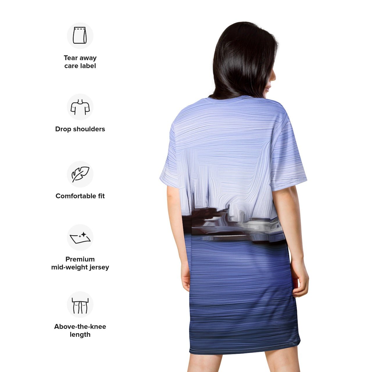 The Sleeping Yachts (at Afternoon) - Womens T-Shirt Dress - iSAW Company