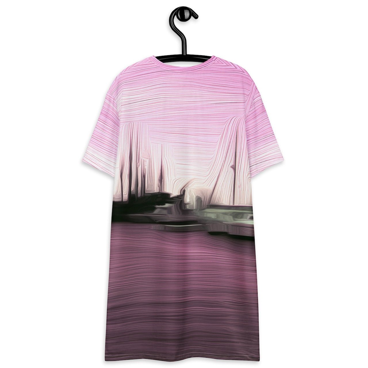 The Sleeping Yachts (at Evening) - Womens T-Shirt Dress - iSAW Company