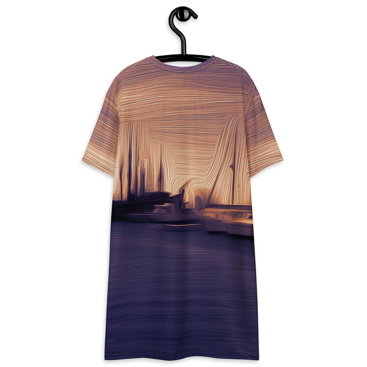 The Sleeping Yachts (at Sunset) - Womens T-Shirt Dress - iSAW Company