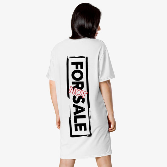 Not For Sale Black Stamp - Womens T-Shirt Dress - iSAW Company