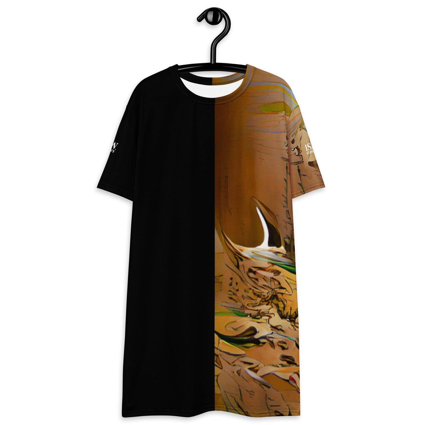 Half Black Half Gāolàng - Womens T-Shirt Dress - iSAW Company