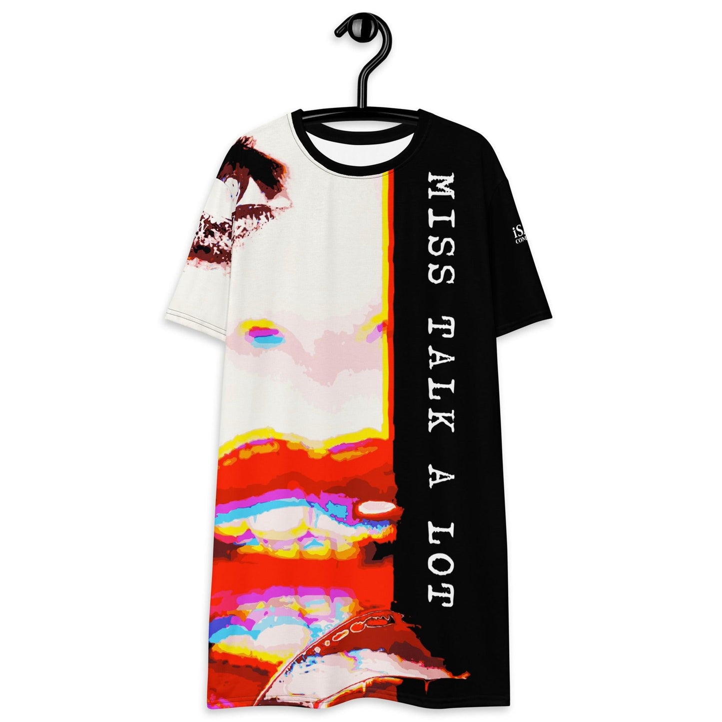 Miss Talk A Lot - Womens T-Shirt Dress